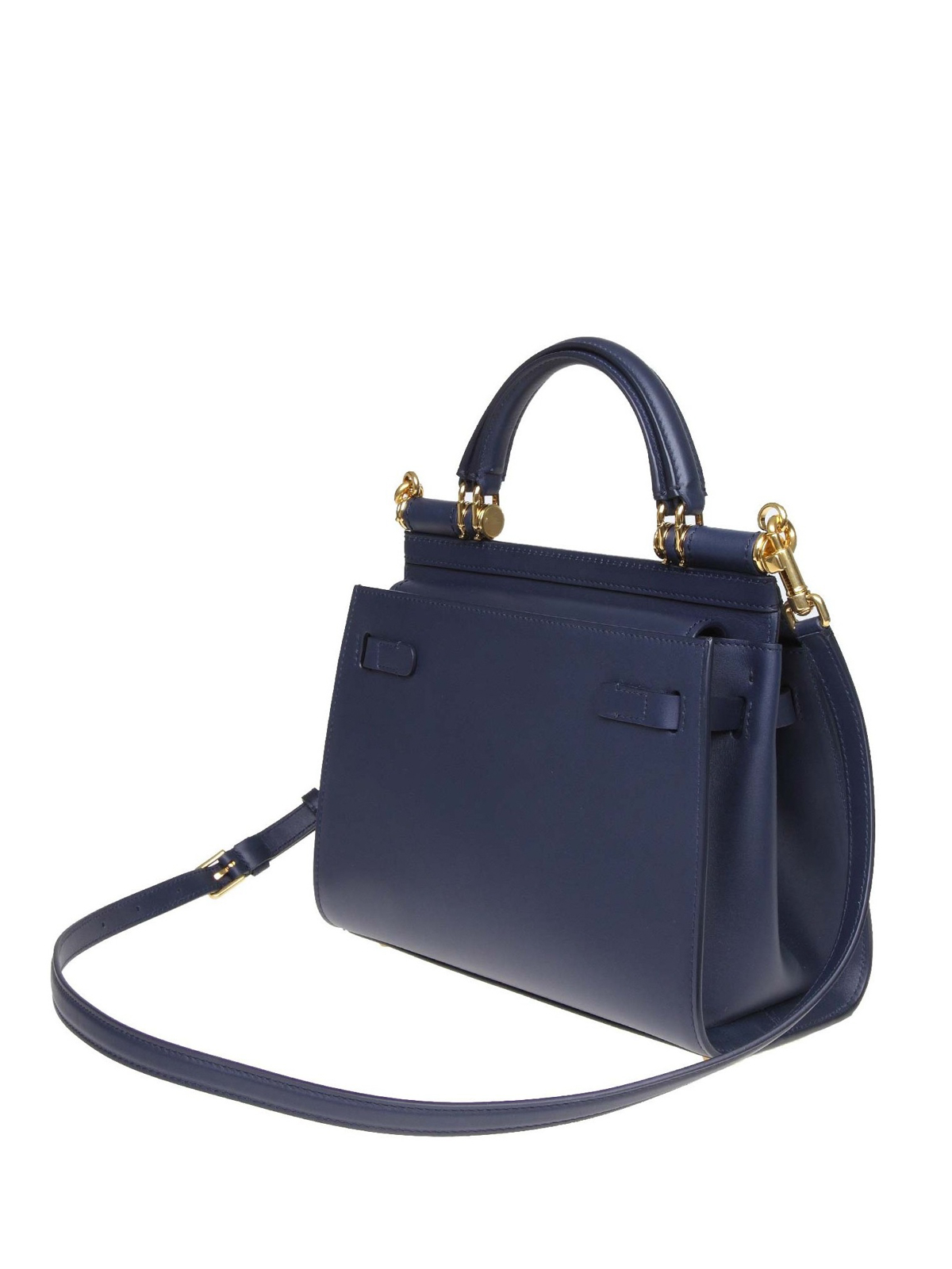Dolce & Gabbana Sicily Small Leather Bag in Blue