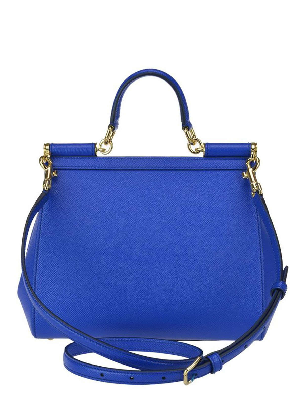 Bowling bags Dolce & Gabbana - Sicily M electric blue leather bag -  BB6002A10018H644