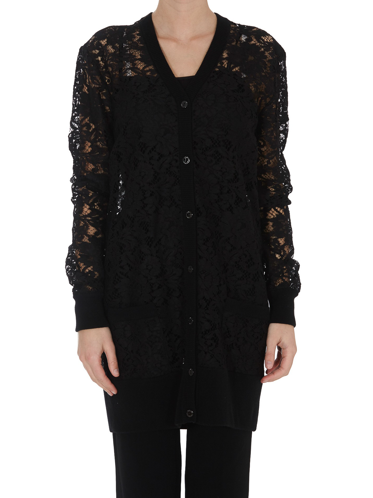 chinese dress ladies Elegant Black Lace Cardigan - Elevate Your Outfit main image 0