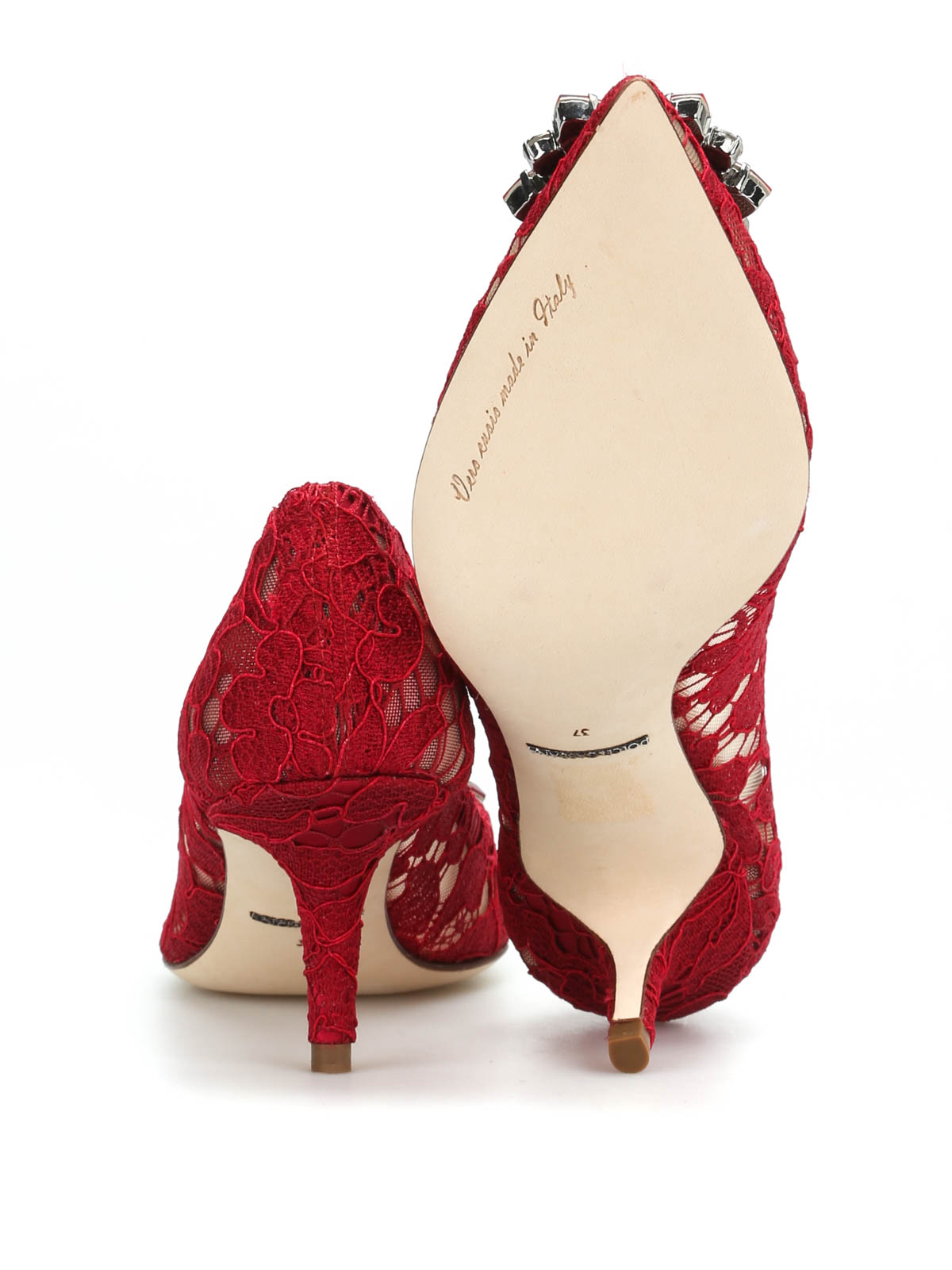 Shop Dolce & Gabbana Zapato De Salón Rojo Oscuro