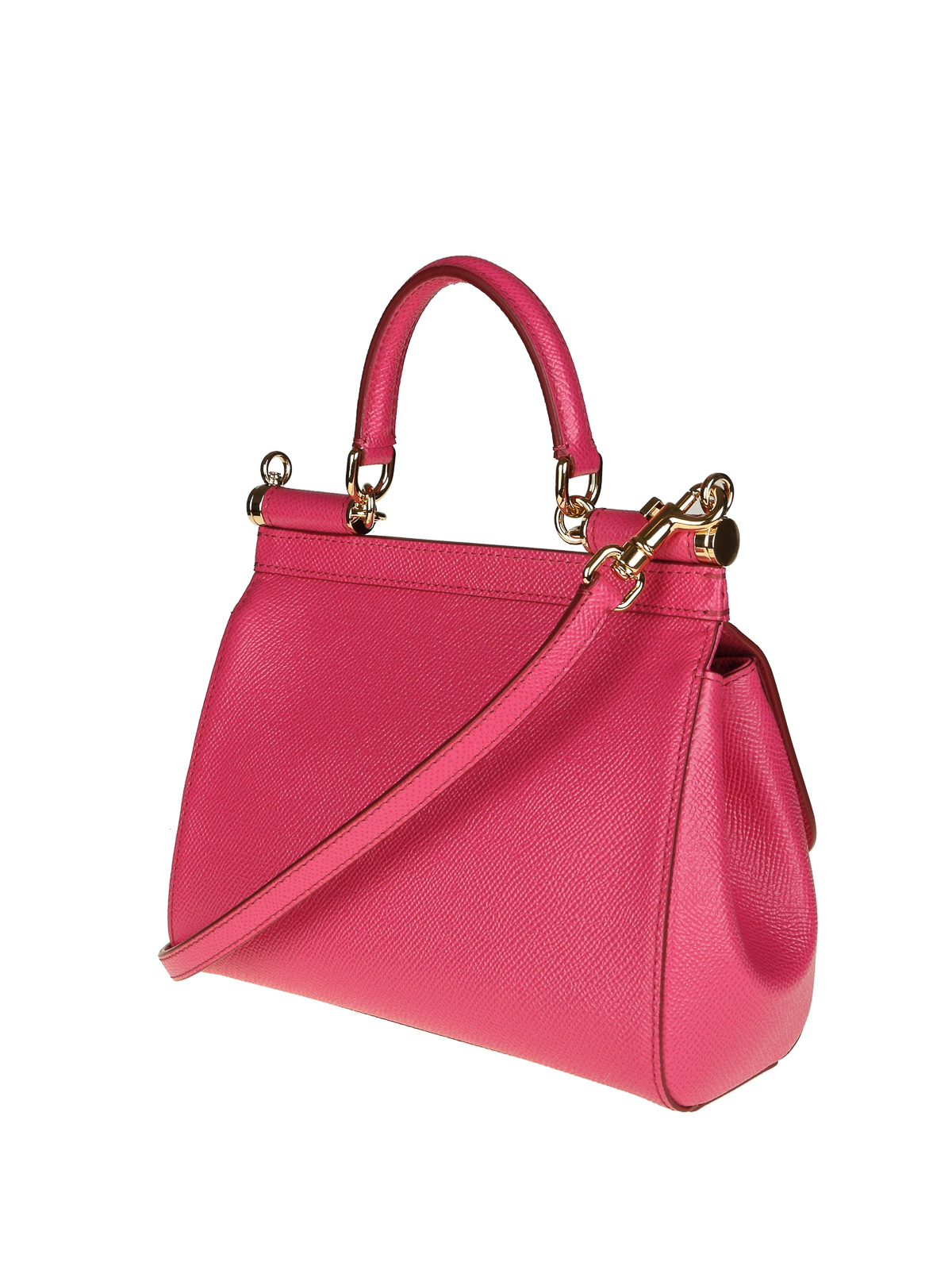 Dolce & Gabbana Pink Leather Mini Dauphine Crossbody Bag