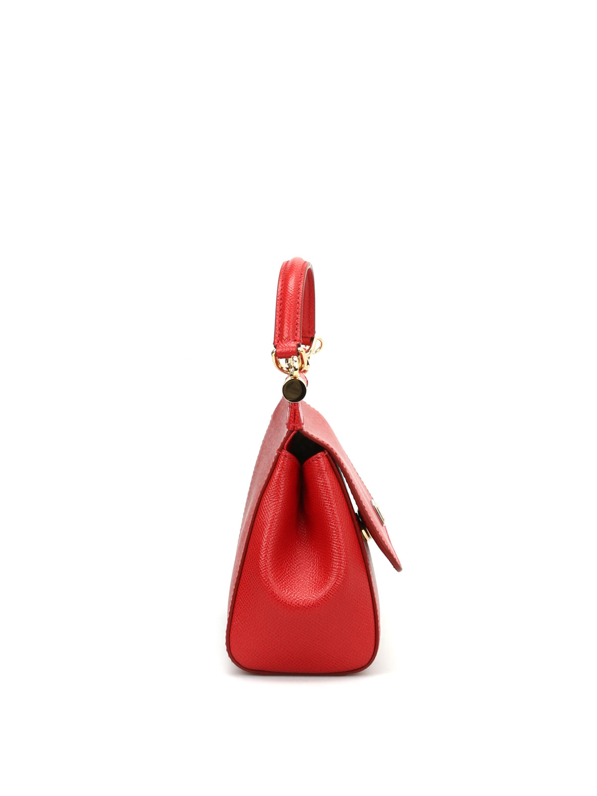 Dolce & Gabbana Sicily Small Leather Shoulder Bag Red
