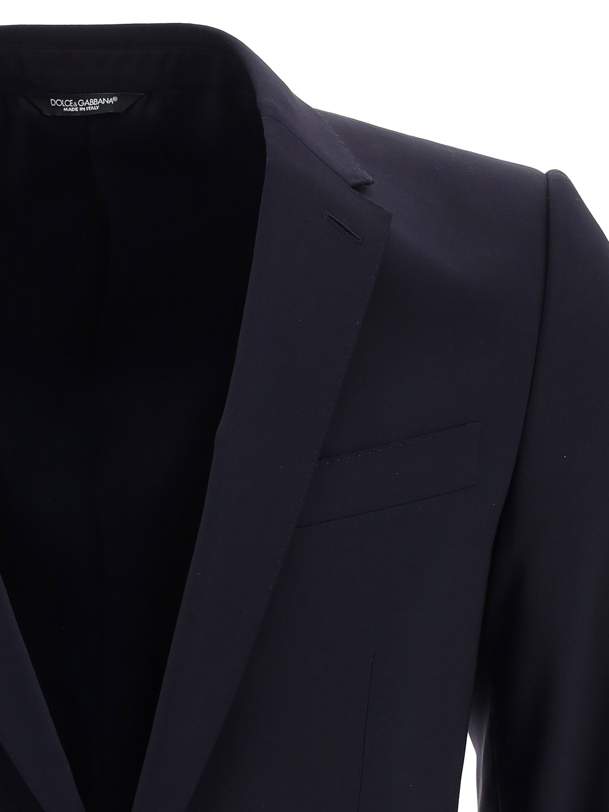Shop Dolce & Gabbana Fleece Wool Two-piece Suit In Azul Oscuro