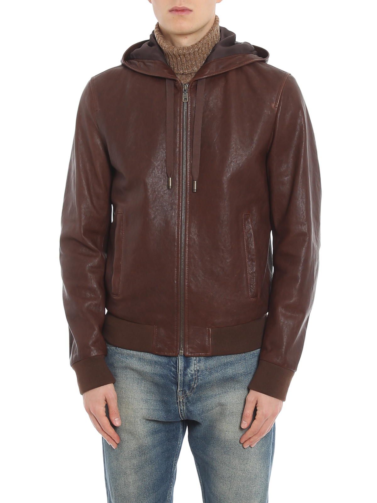 Dolce & Gabbana ブラウンレザージャケット