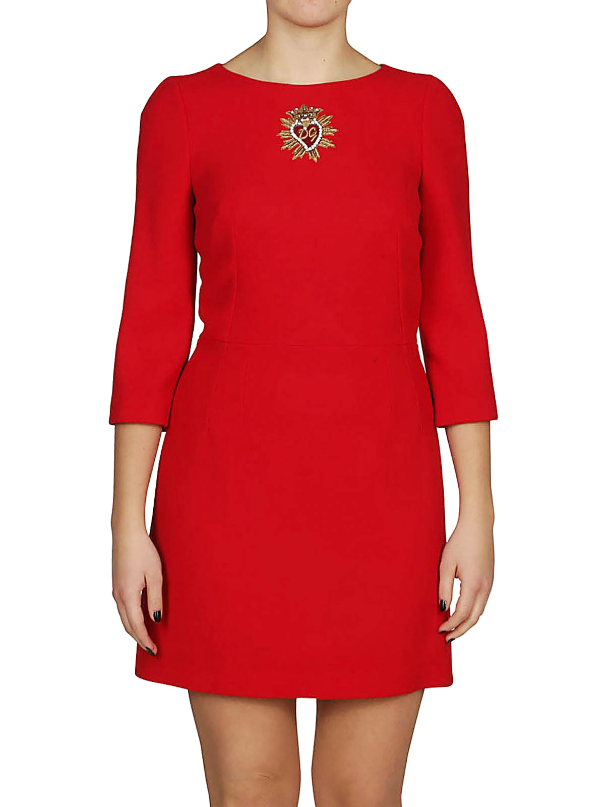 Dolce & Gabbana Heart embellished wool dress | F68A1ZFU2TZR2254