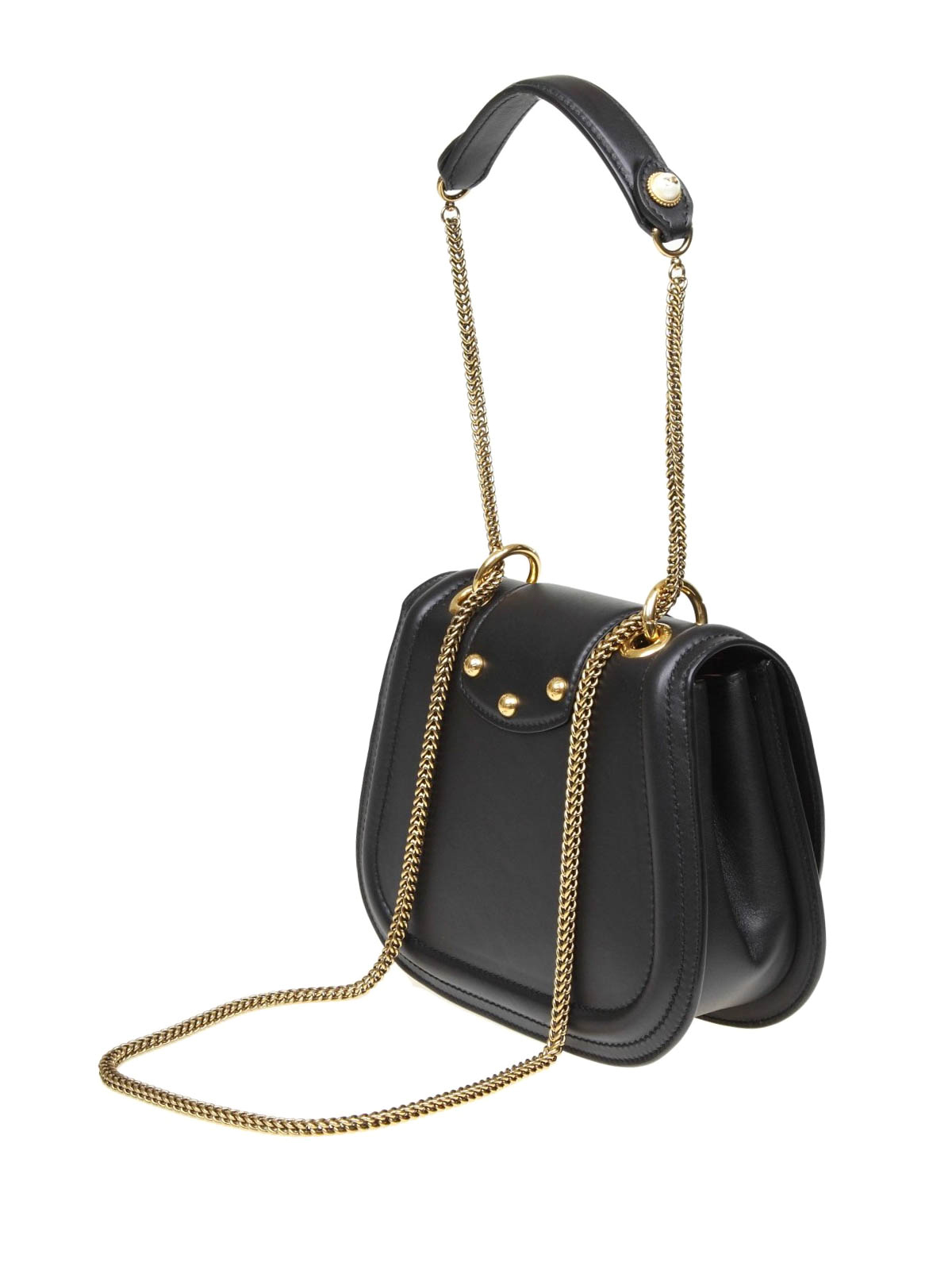 Dolce & Gabbana Small Dg Amore Bag In Calfskin in Black