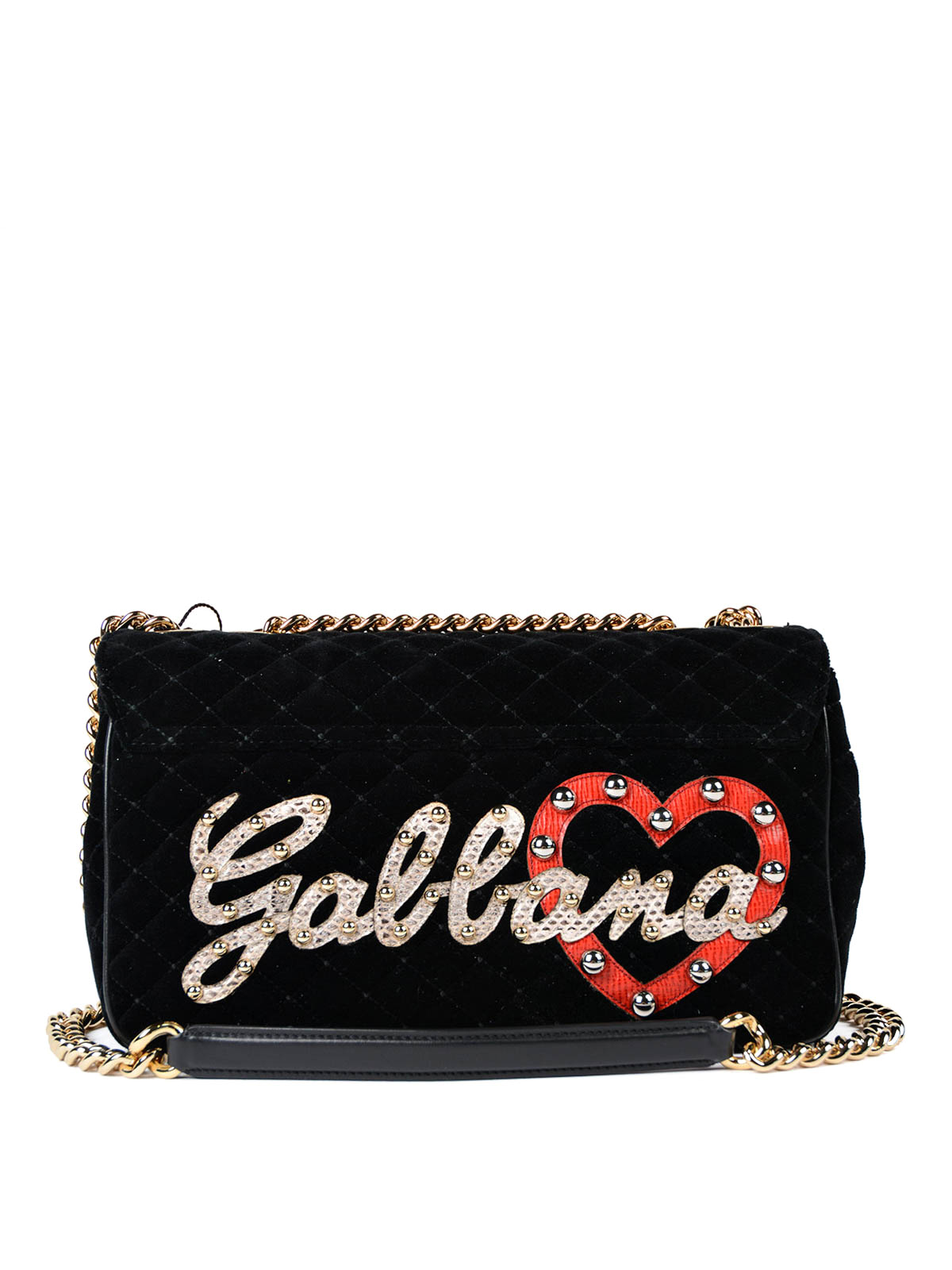 Dolce & Gabbana Lucia quilted velvet bag - Black|BB6343AM65880999