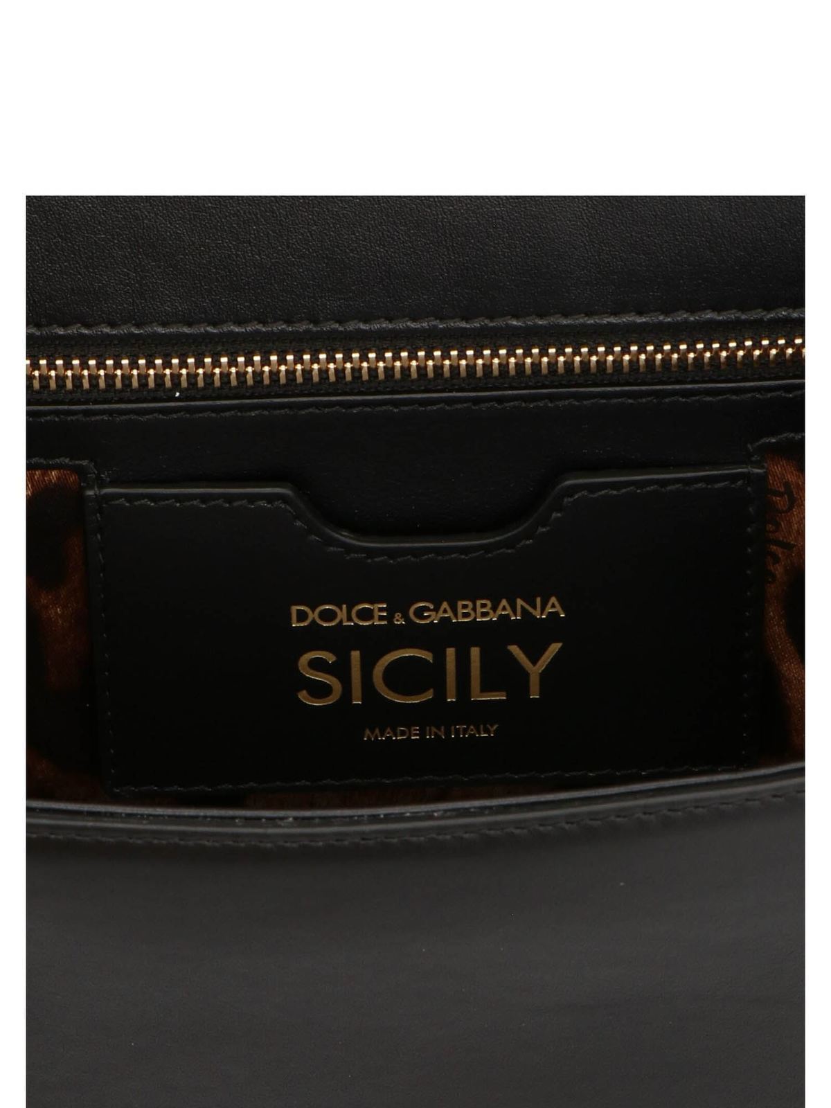 Medium Sicily handbag in Black