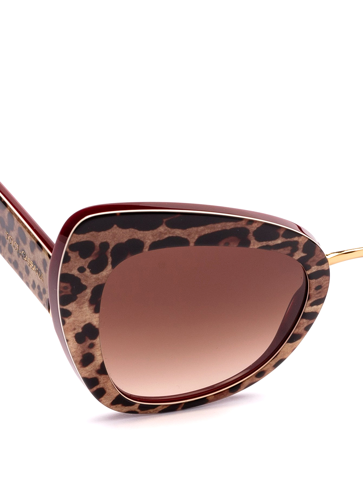Dolce & Gabbana Animal print acetate cat eye sunglasses  display picture 2