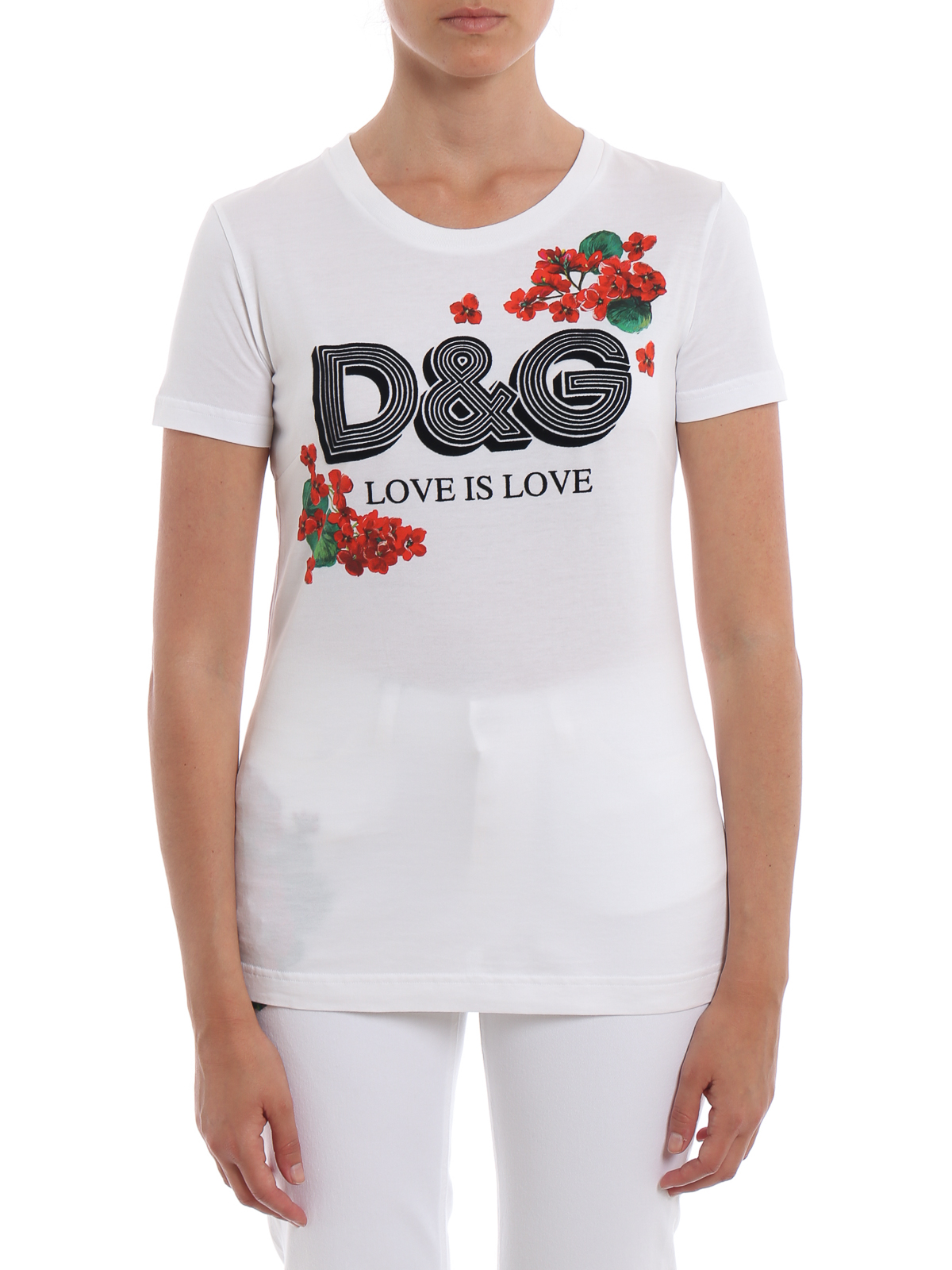 Dolce & Gabbana Logo Bustier T-shirt in White