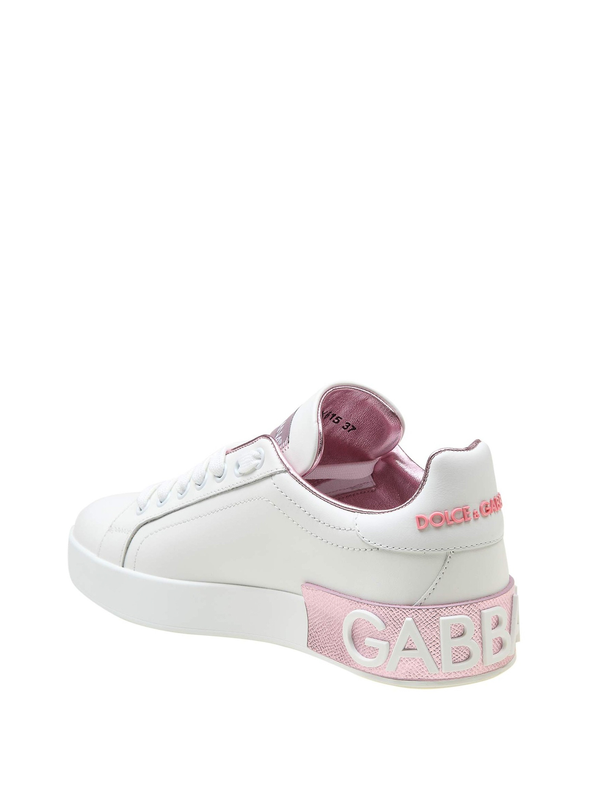 Shop Dolce & Gabbana Portofino Two-tone Sneakers In Blanco