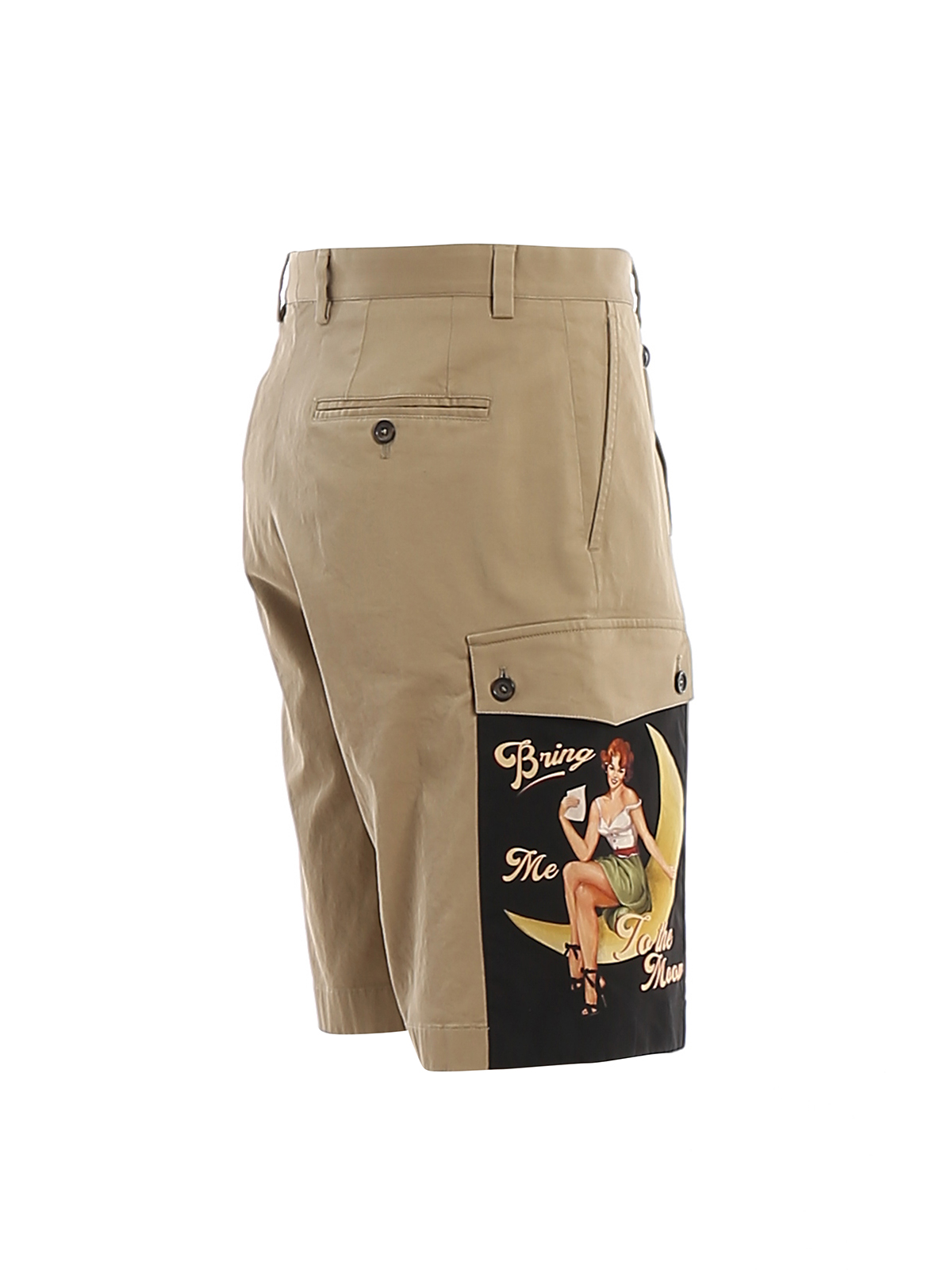 Dolce & Gabbana Bring Me To The Moon cotton cargo shorts