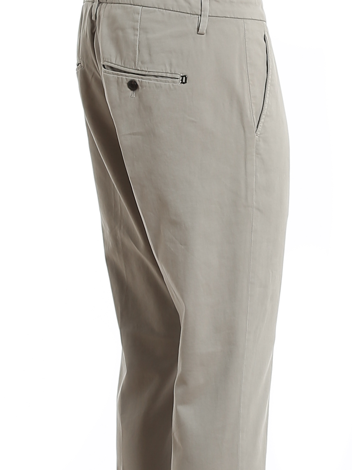Shop Dondup Gaubert Cotton Velvet Pants In Light Grey