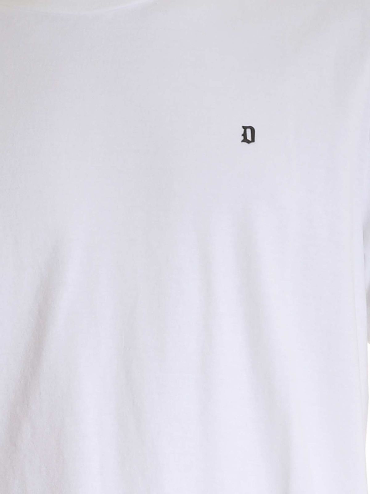 Shop Dondup Metal Logo T-shirt In White