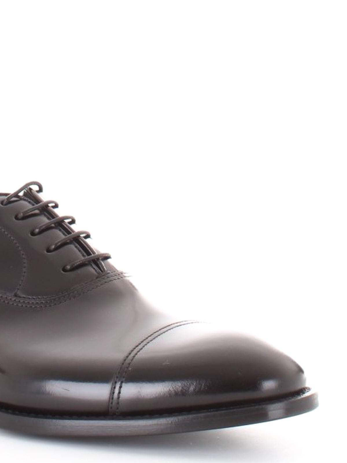 Shop Doucal's Brushed Leather Black Oxford Shoes In Negro