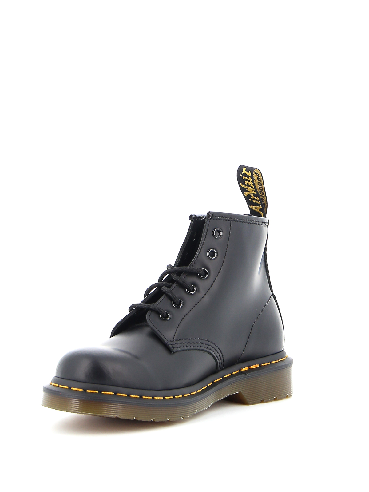 Shop Dr. Martens' Smooth Leather 101 Ankle Boots In Black