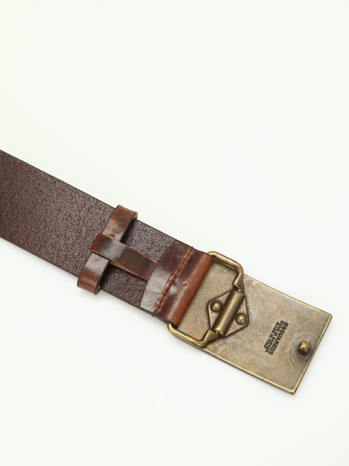 Dsquared2 Vintage effect leather belt - Brown|W17BE10032915081
