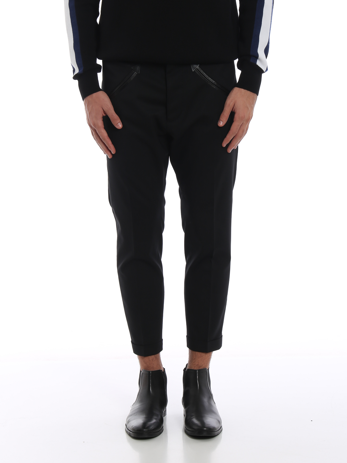 DSQUARED2  Stretch Flanel Hockney パンツ Dsquared2 Hockney Fit stretch wool trousers|S71KB0107S42916900