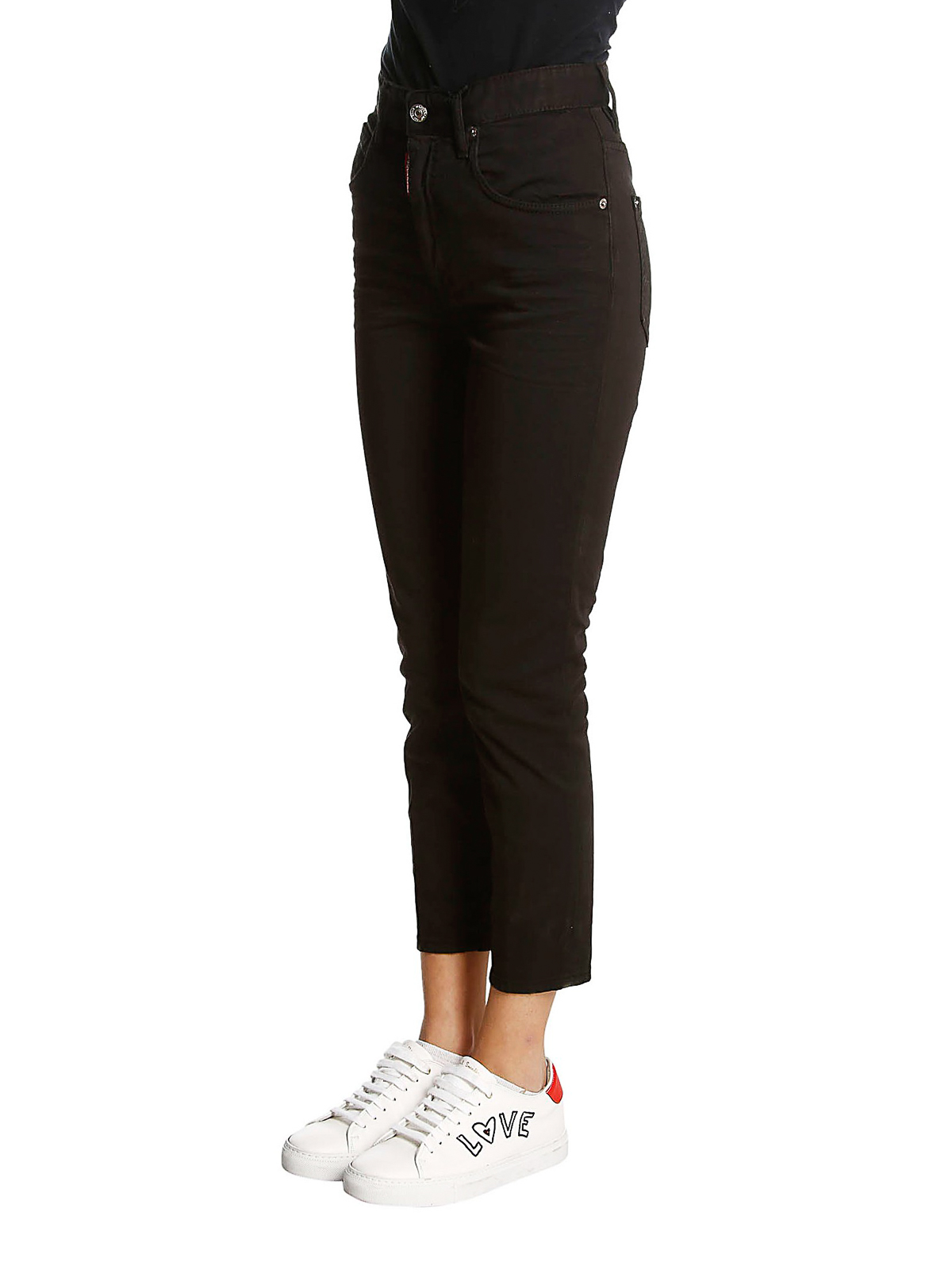 Skinny jeans Dsquared2 - Black high rise crop Twiggy jeans