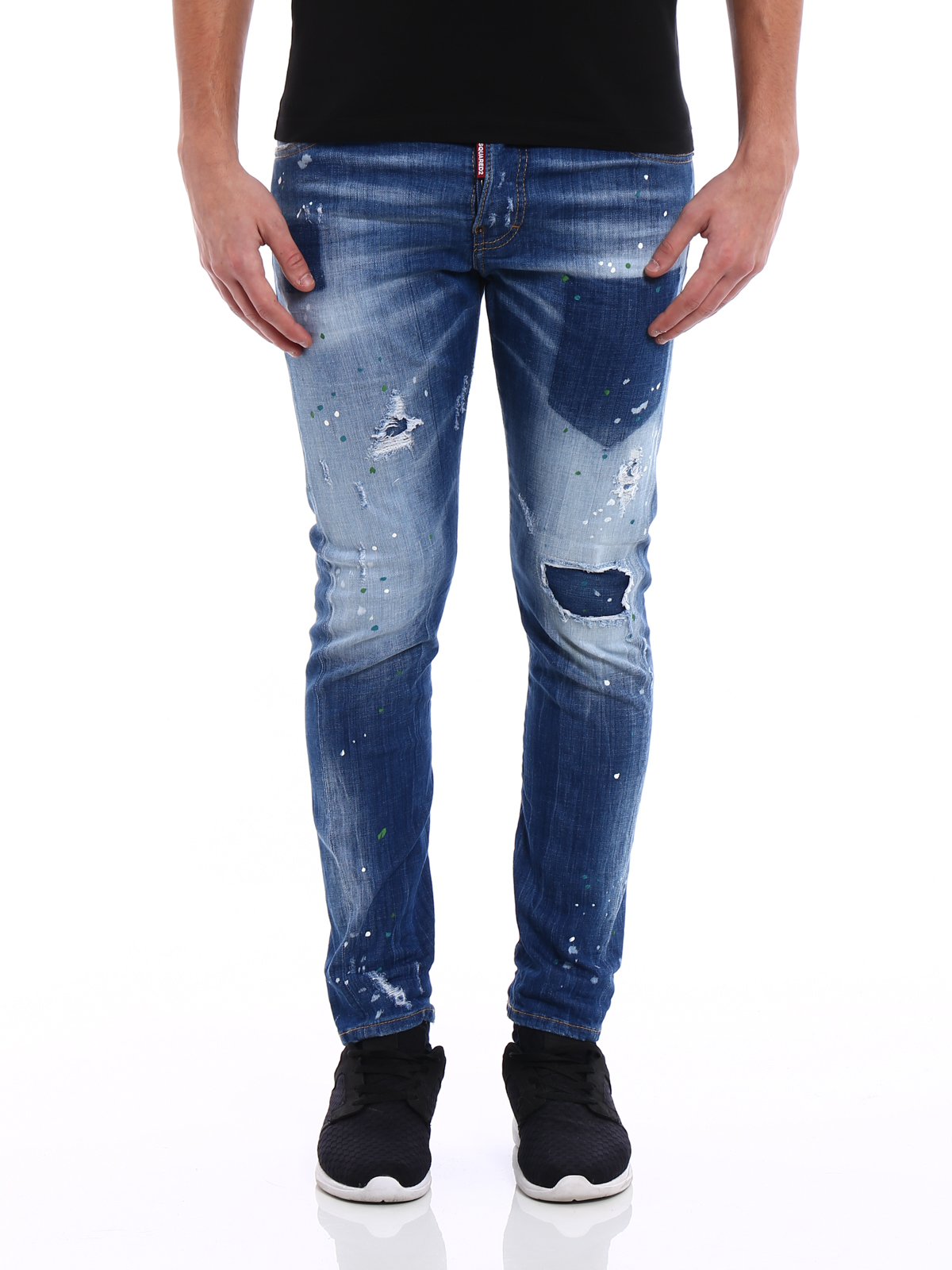 Opinion Masaccio Make life Skinny jeans Dsquared2 - Sexy Twist light wash jeans - S74LB0322S30342470