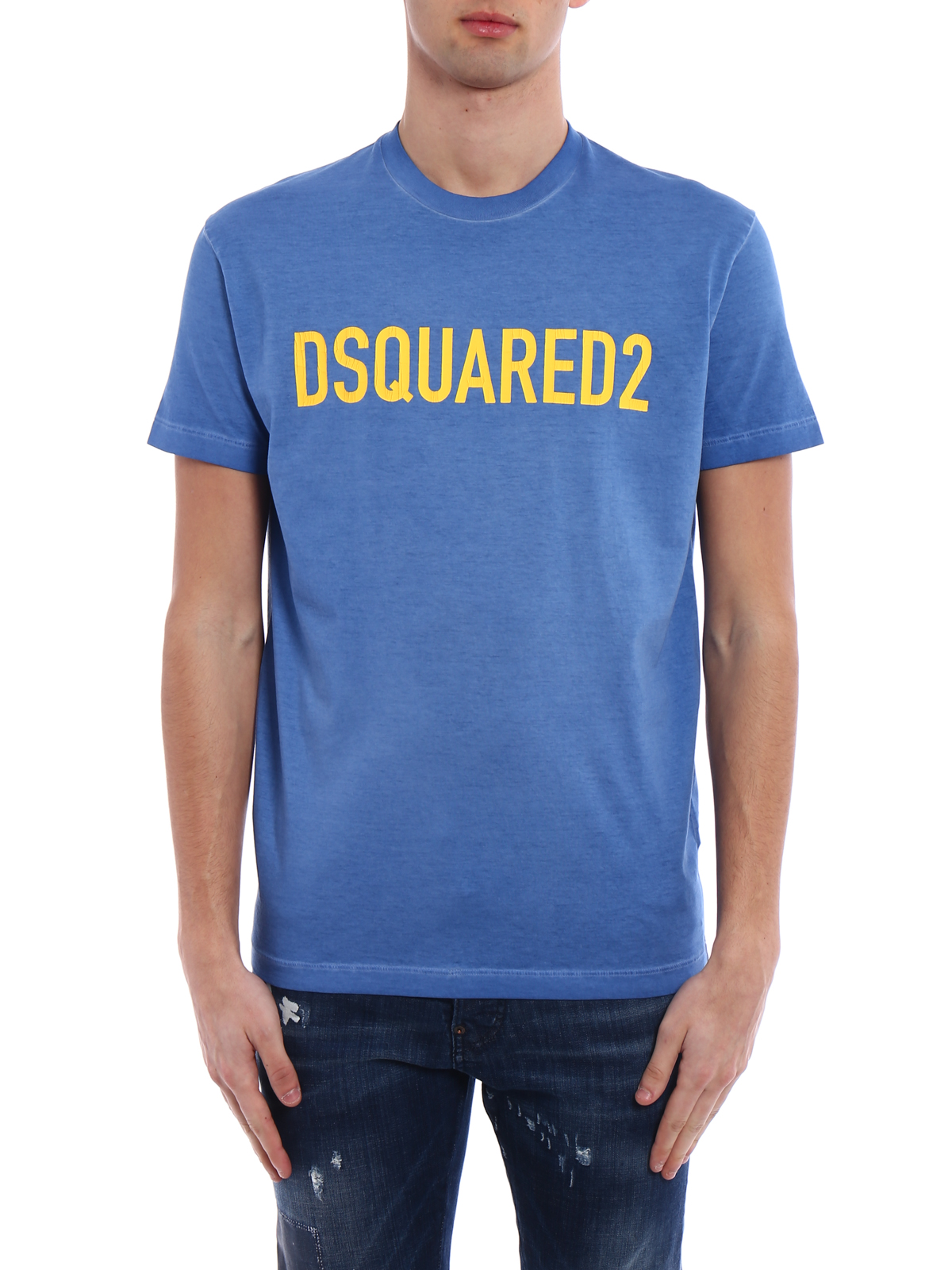 Dsquared2 logo-print cotton shirt - Blue