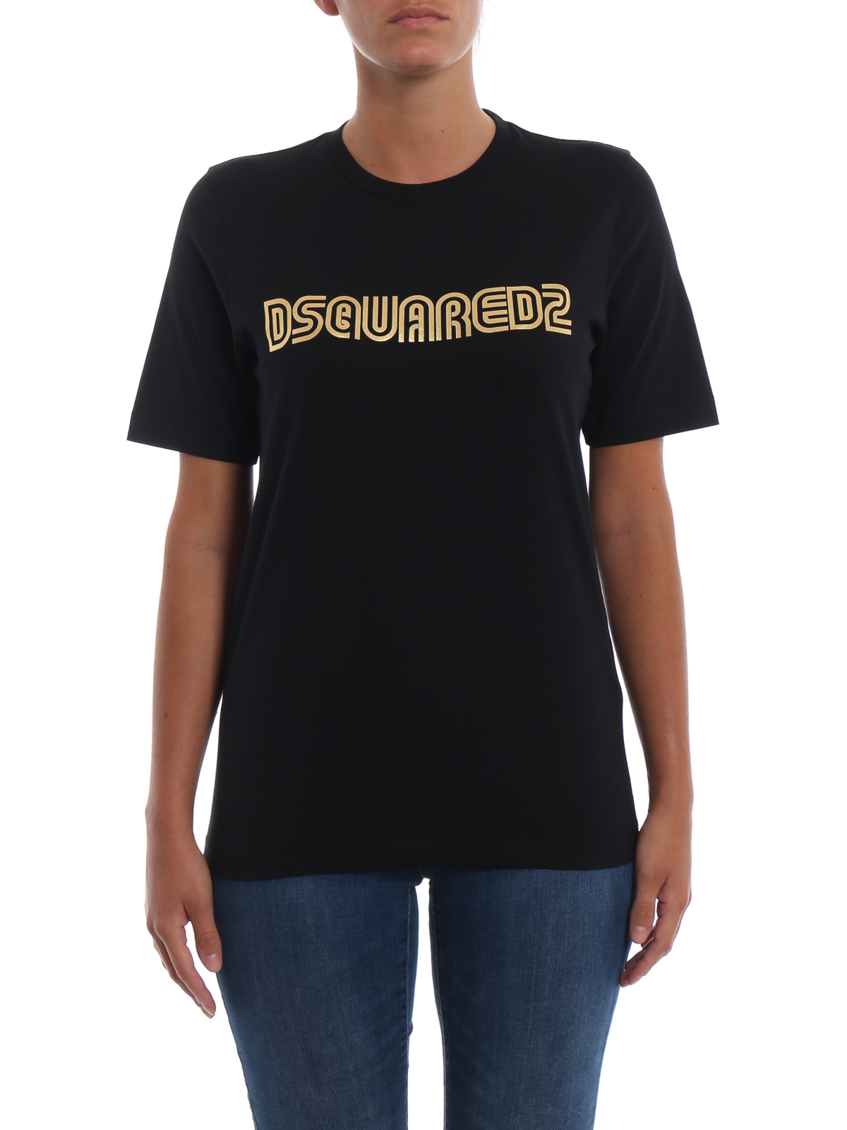 Black and gold dsquared best sale t shirt