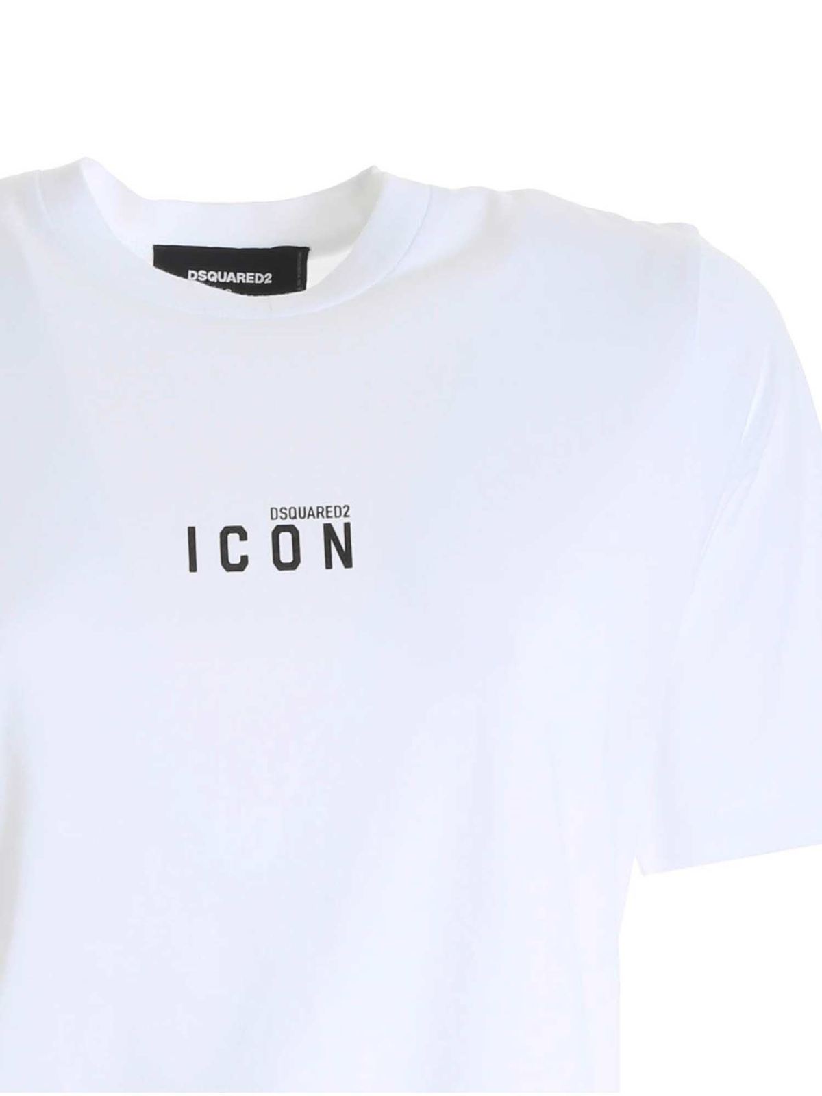 conjunctie een miljoen kanker T-shirts Dsquared2 - Icon T-shirt in white - S80GC0009S23009100