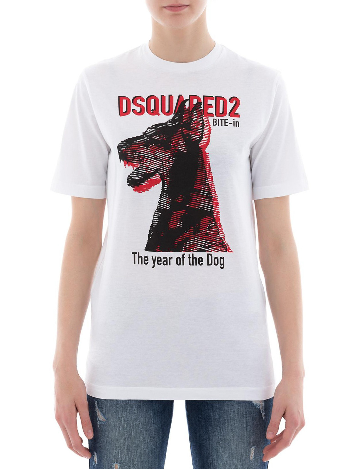 T shirts Dsquared2 The Year Of The Dog cotton T shirt