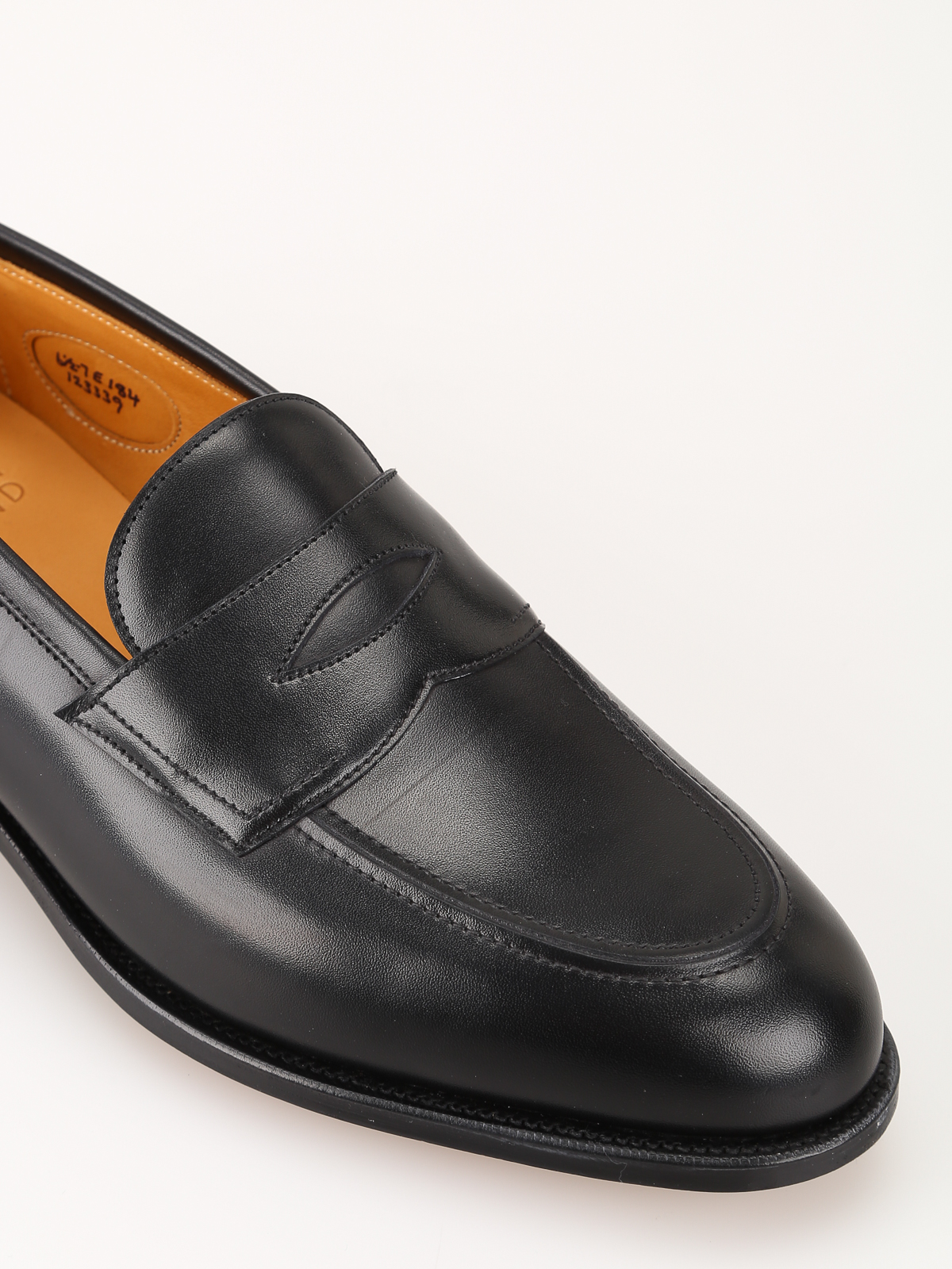 Edward Green Piccadilly calf leather penny loafers - PICCADILLYBLACKCALF