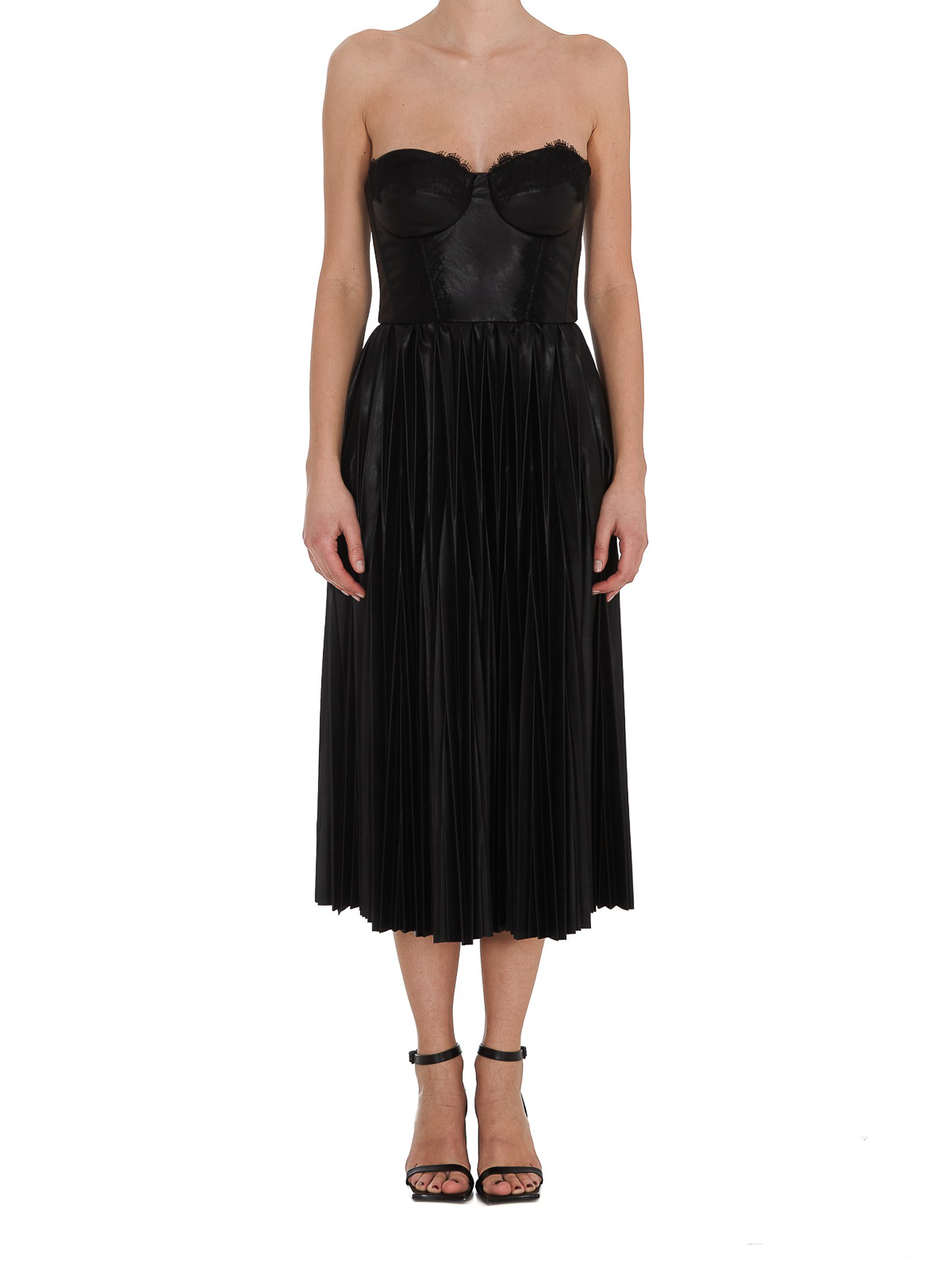 oxblood leather dress Antonie Dress