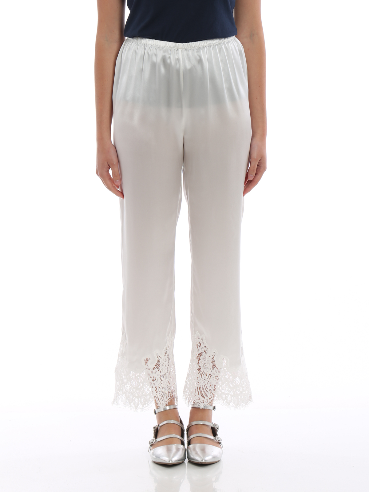 White Lace Top and White Pants – thebridalgods