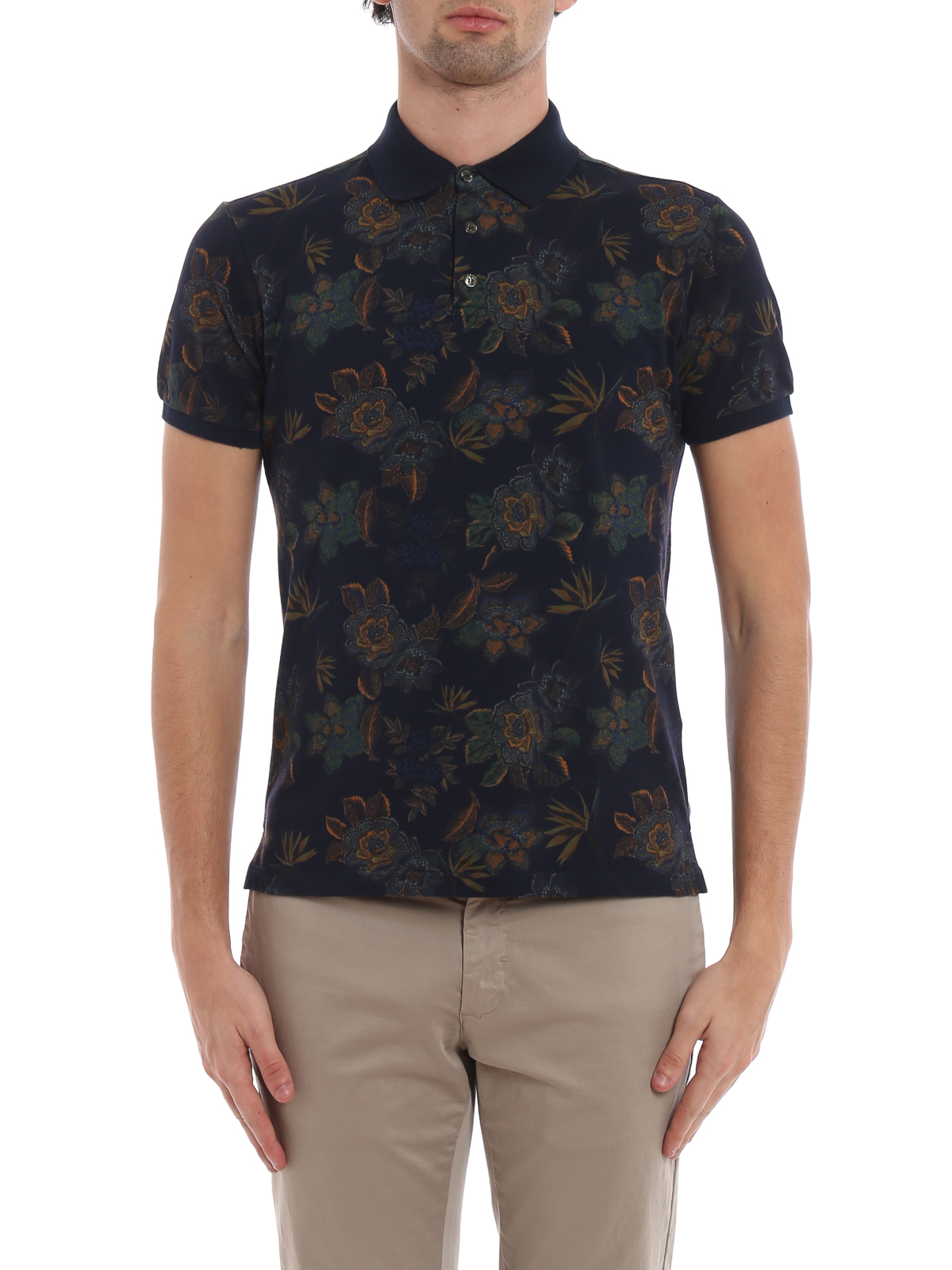 ポロシャツ Etro Floral Print Piquet Polo Shirt Etro Flower print cotton piquet polo shirt - Men | 1Y8004070200