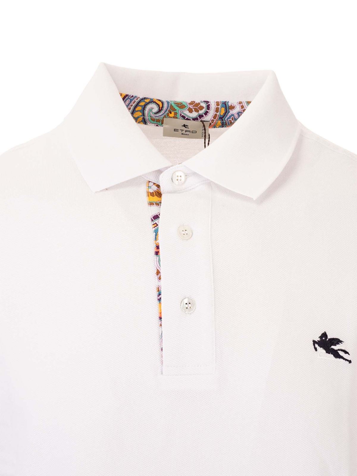 Etro White Cotton Polo Shirt main image 1