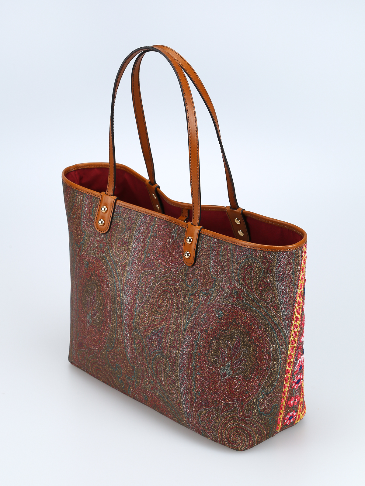ETRO EMBROIDERED PAISLEY TOTE BAG