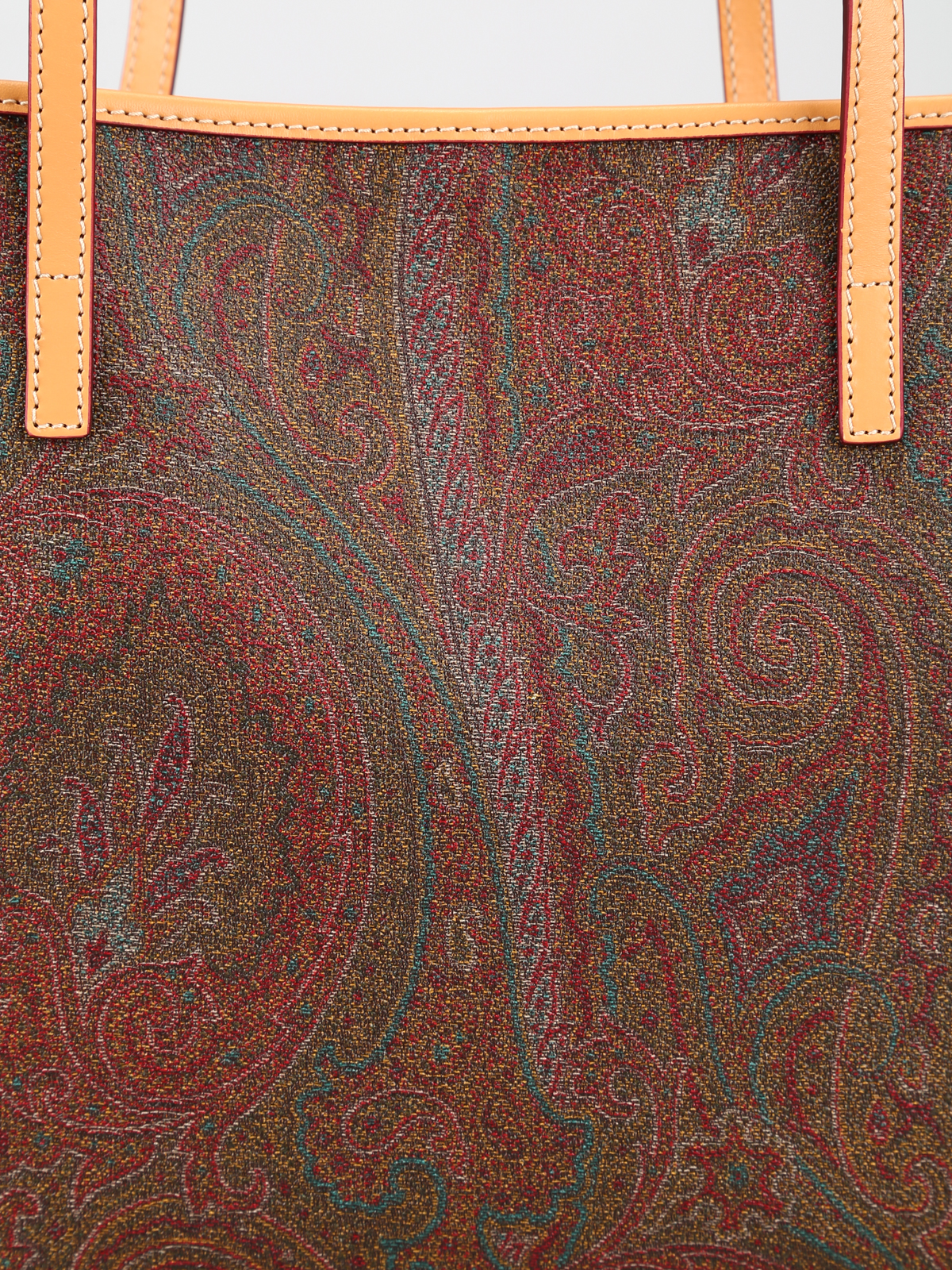 ETRO Paisley-print coated-canvas and leather tote