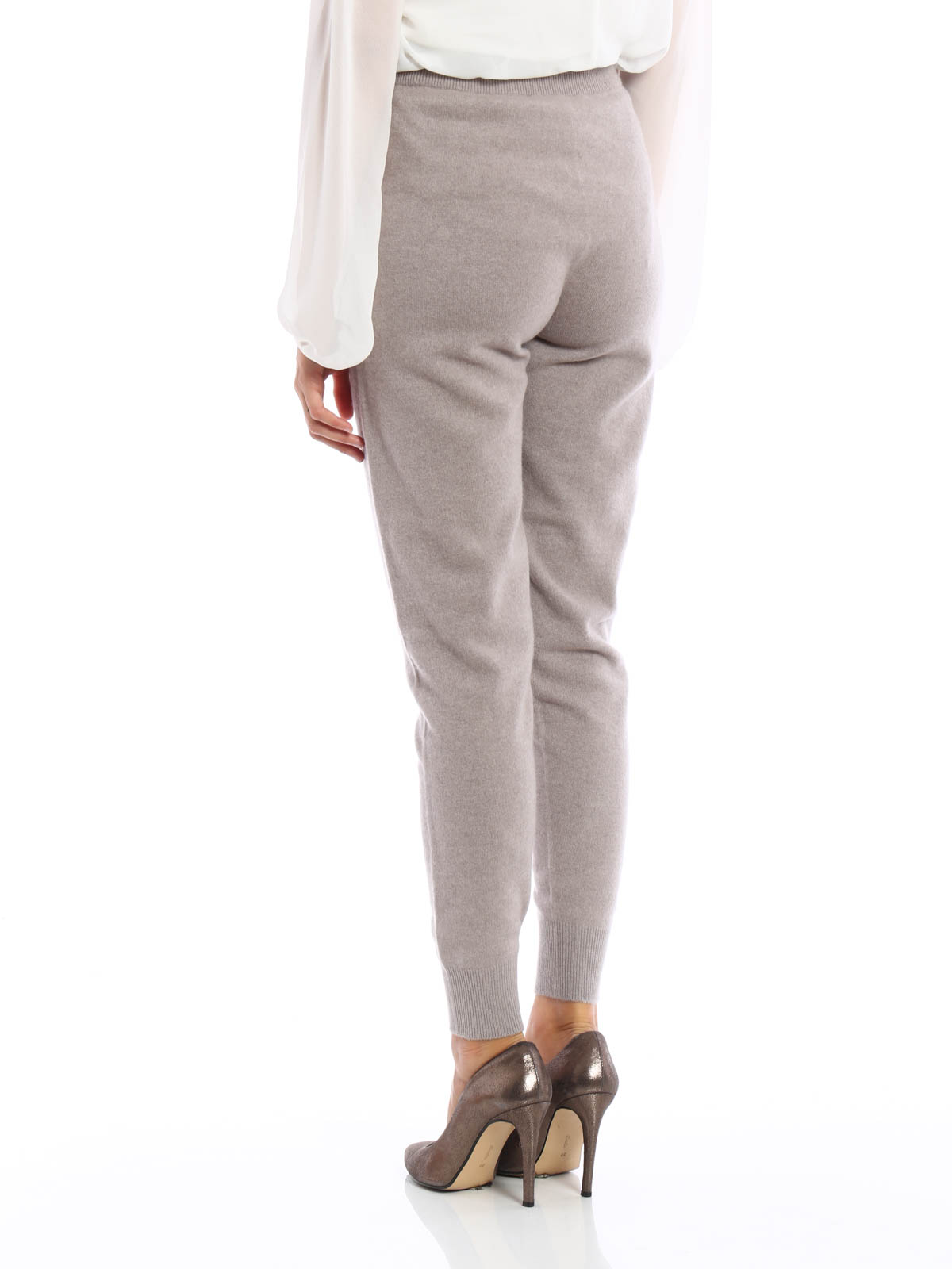 Lanvin Merino Wool Trousers with Allover Logo Motif women - Glamood Outlet