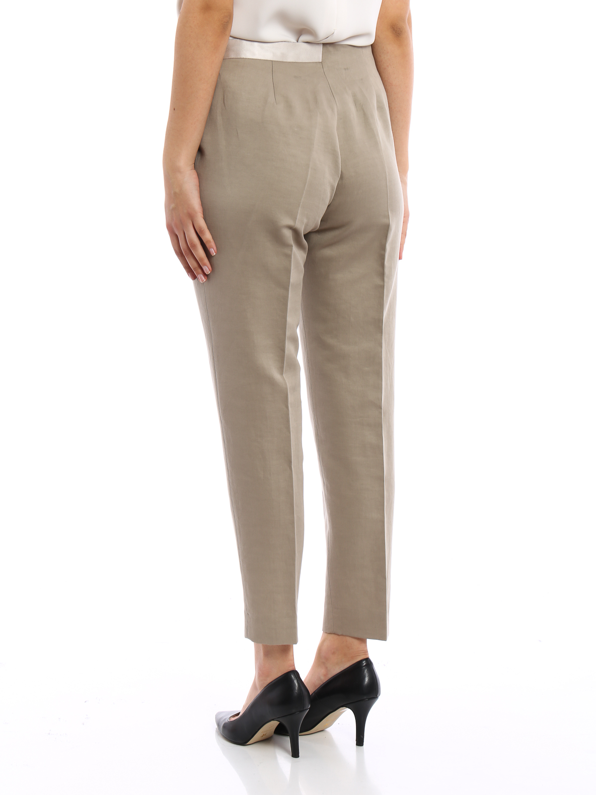 Shop CottonLinen Blend Trousers Online