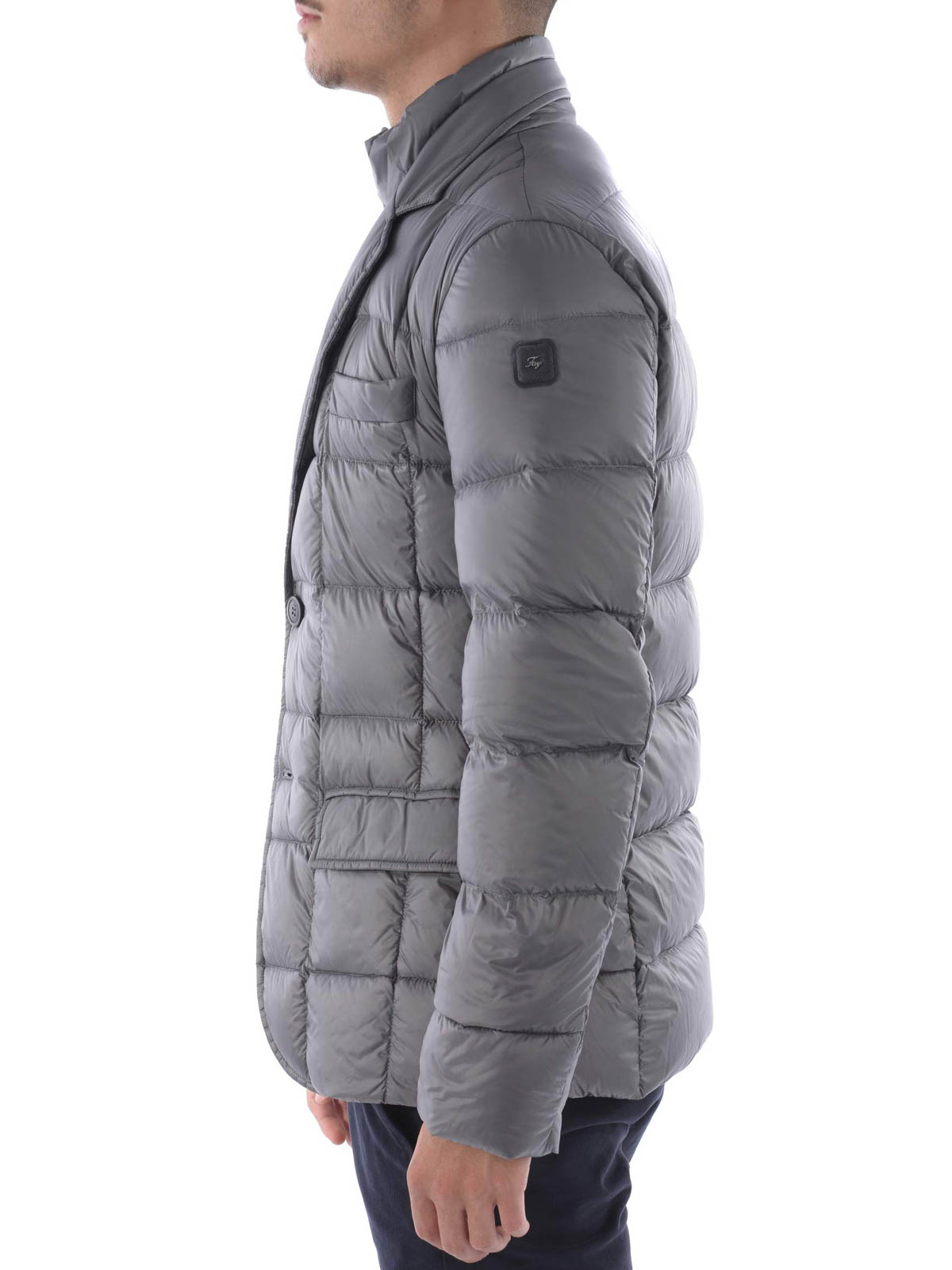 Manteau Homme Fay Gris Taille S | 100% Polyamide | Occasion Très Bon État | Fermeture Zip & Boutons