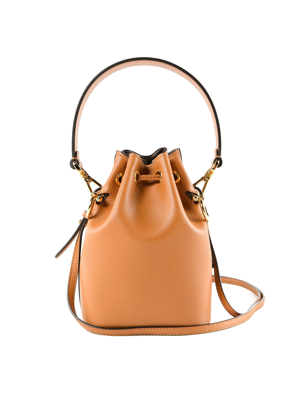 Fendi Mon Tresor Drawstring Leather Bucket Bag. - SKU 8BS010AQ19