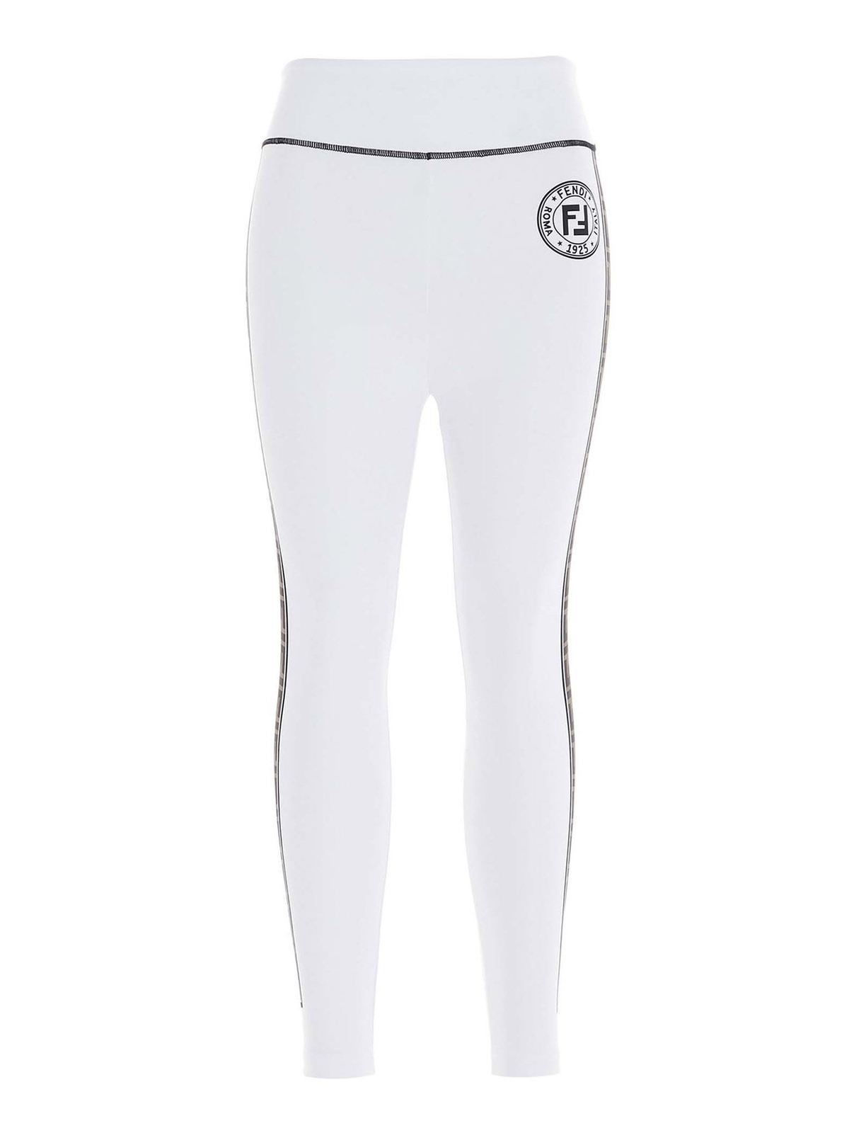 Leggings Fendi - FF Fendirama leggings in white - FAB060ADH7F0ZNM