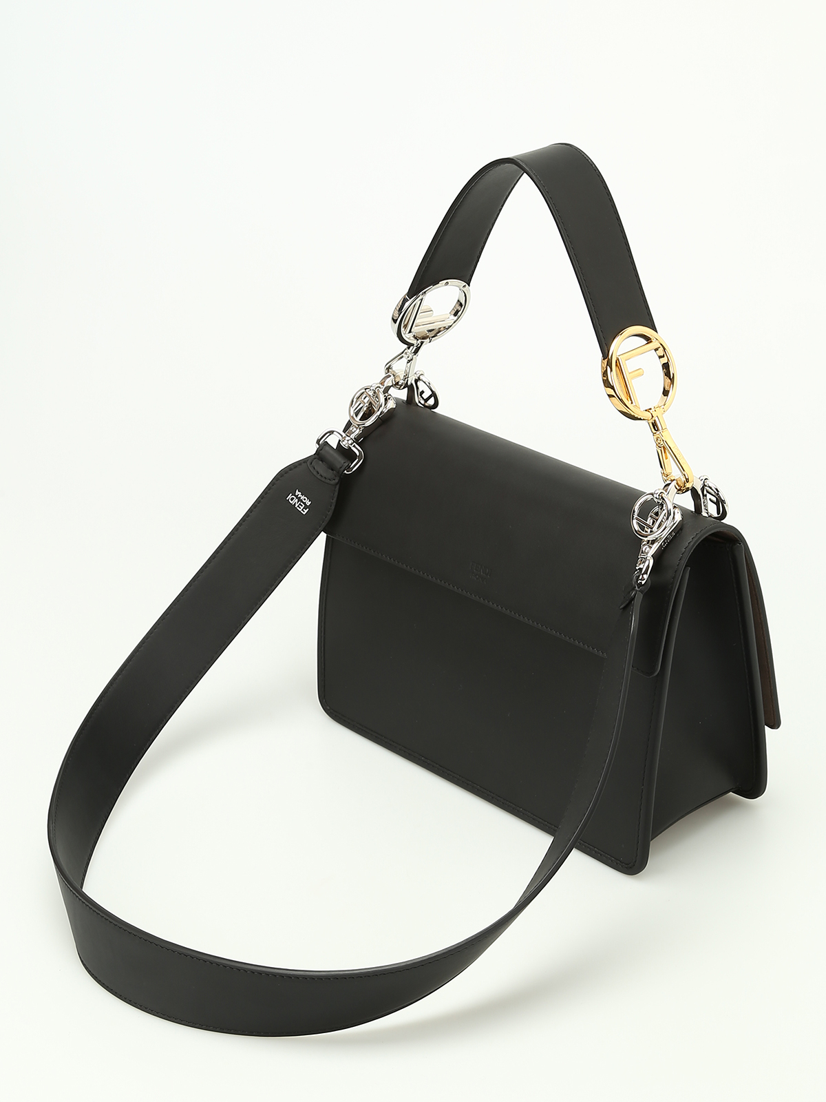 Shoulder bags Fendi - Kan black leather shoulder bag - 8BT2842IHF0GXN