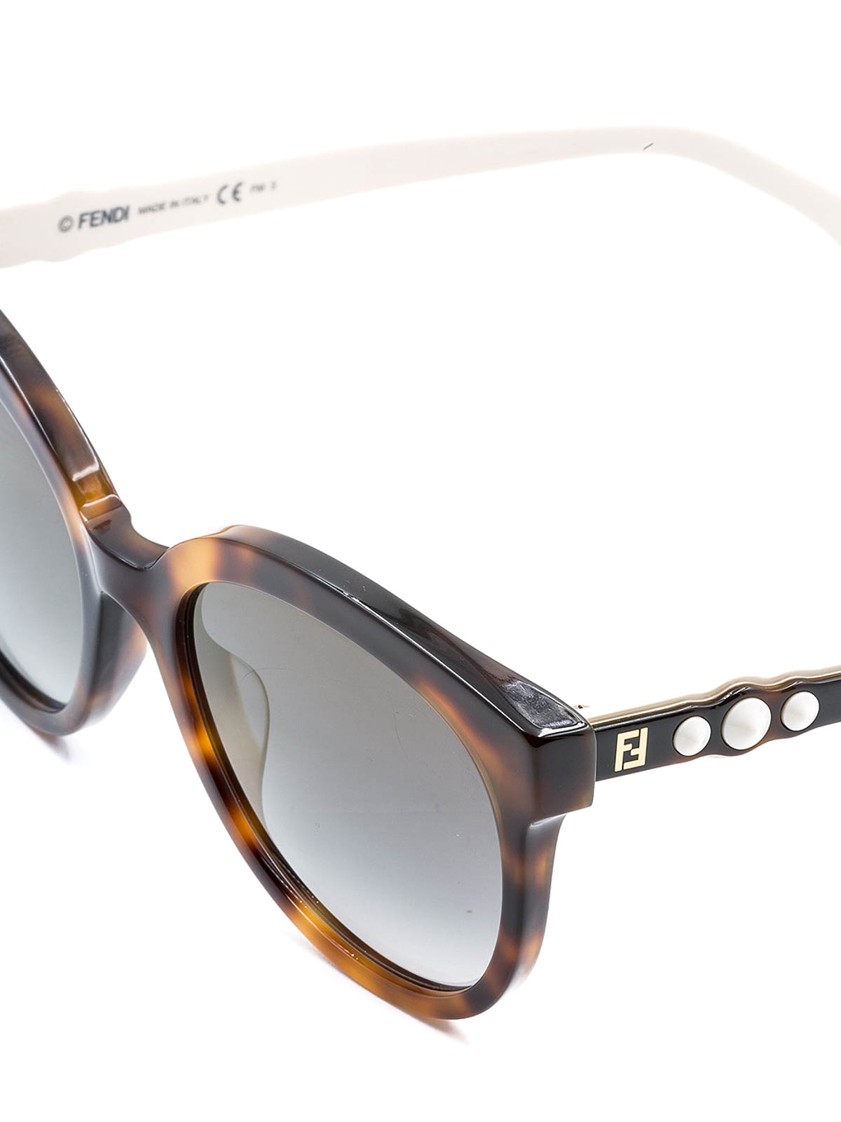 【FENDI】プリント tortoiseshell アセテート サングラス Fendi - Signature D-Frame Tortoiseshell Acetate Sunglasses Fendi