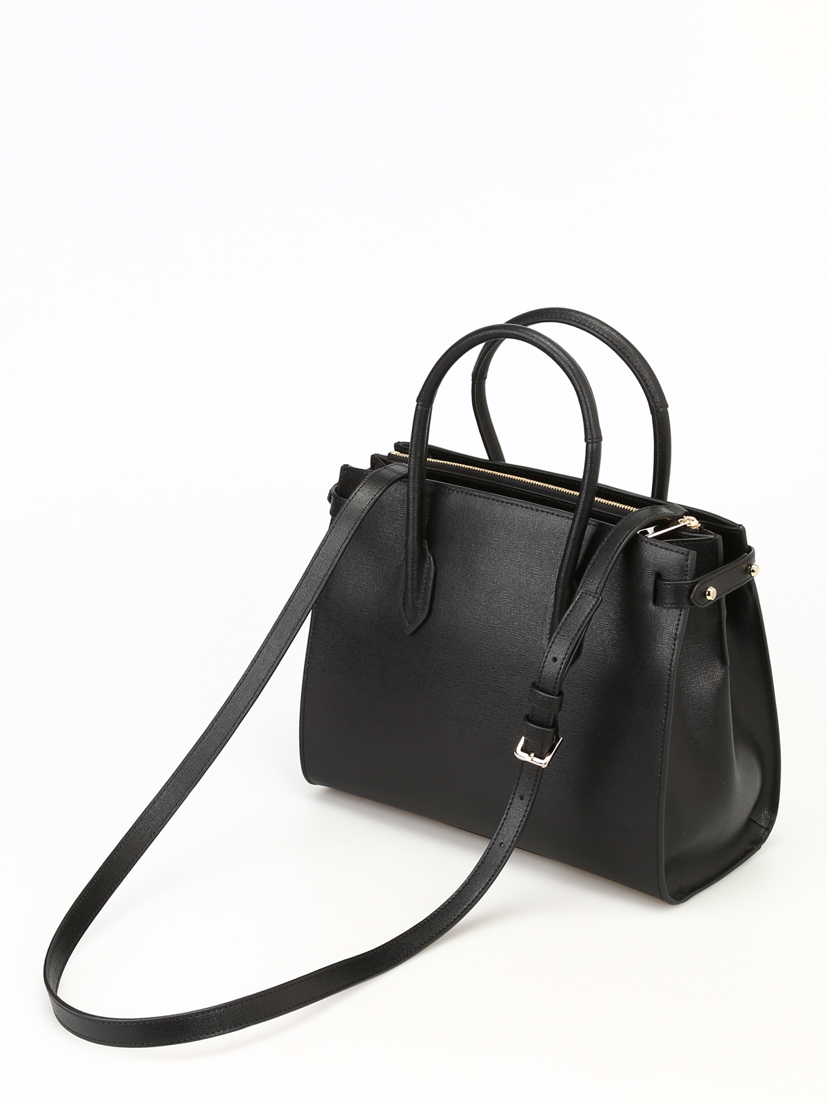 Totes bags Furla - Pin S black saffiano leather tote - PINMTOTE9422