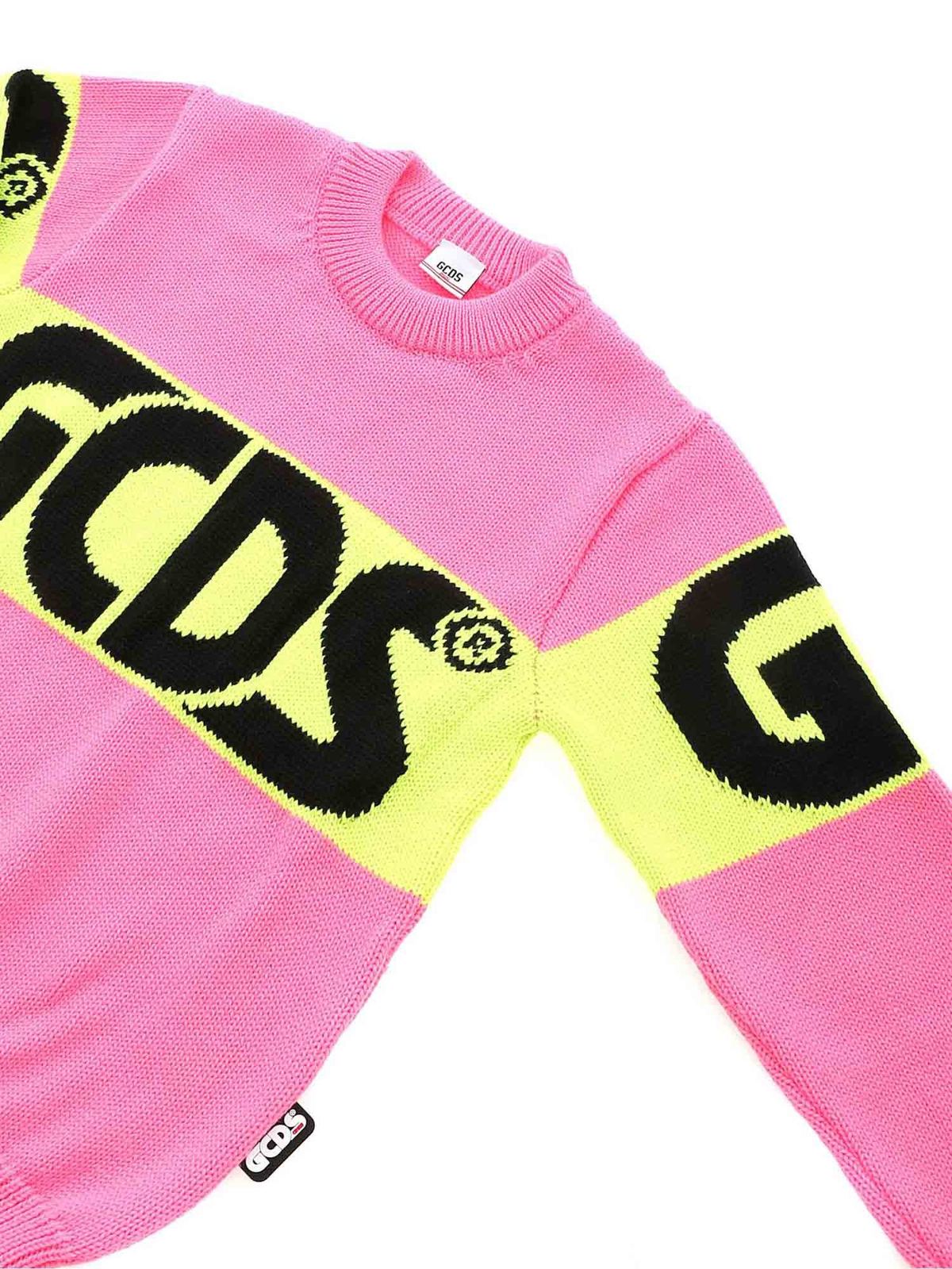 Maglione gcds sale rosa fluo