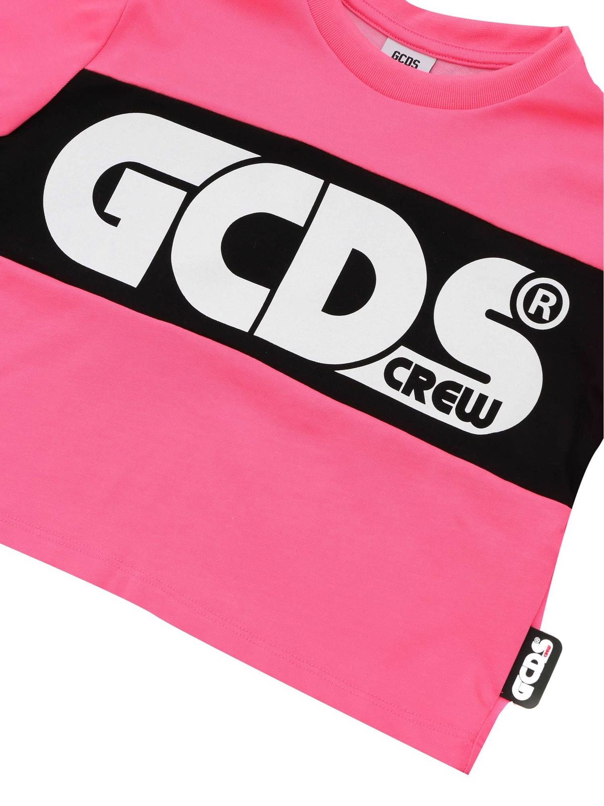 Gcds 2025 Maglietta Gcds Bambina Gcds T-shirt Crop Fucsia Fucsia