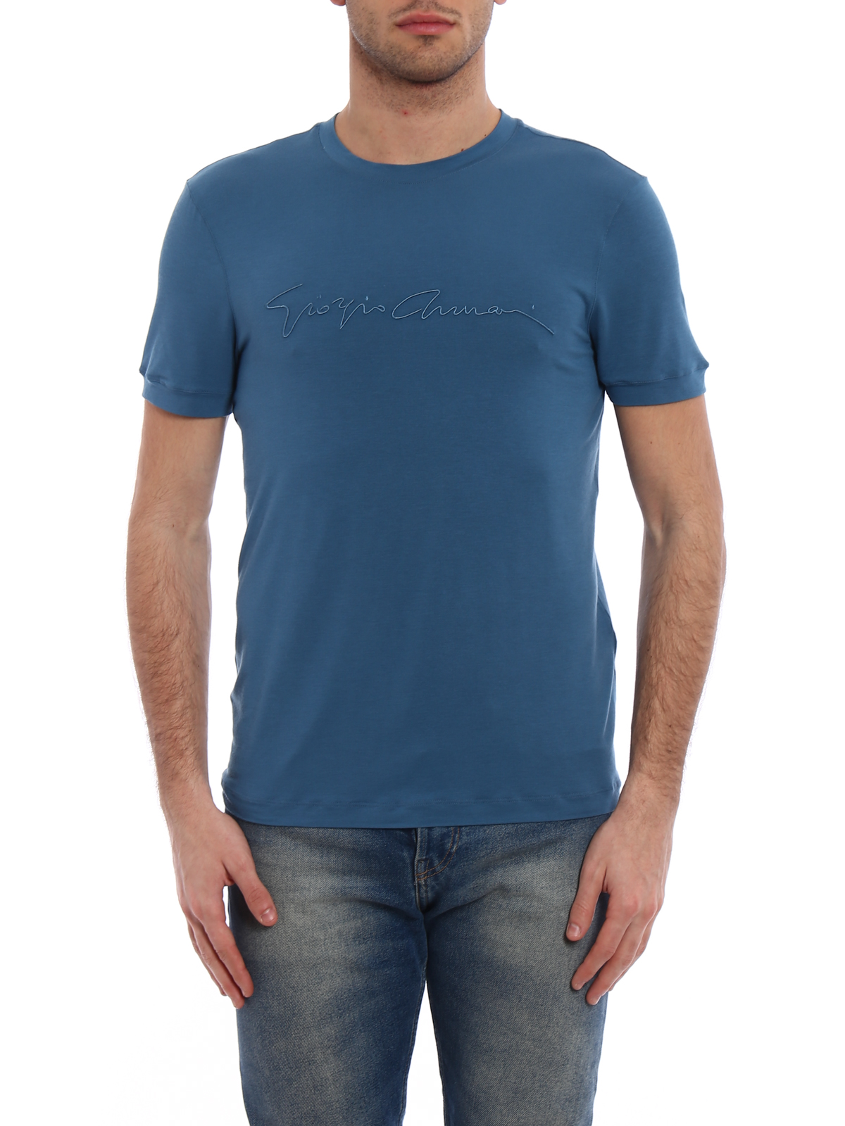 Giorgio Armani Embroidered Logo T-Shirt
