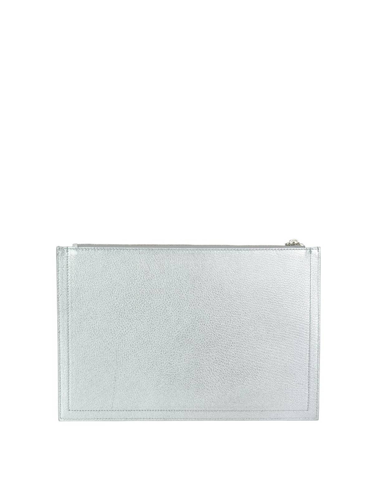 Clutches Givenchy - Antigona silver leather clutch - BB600AB028040