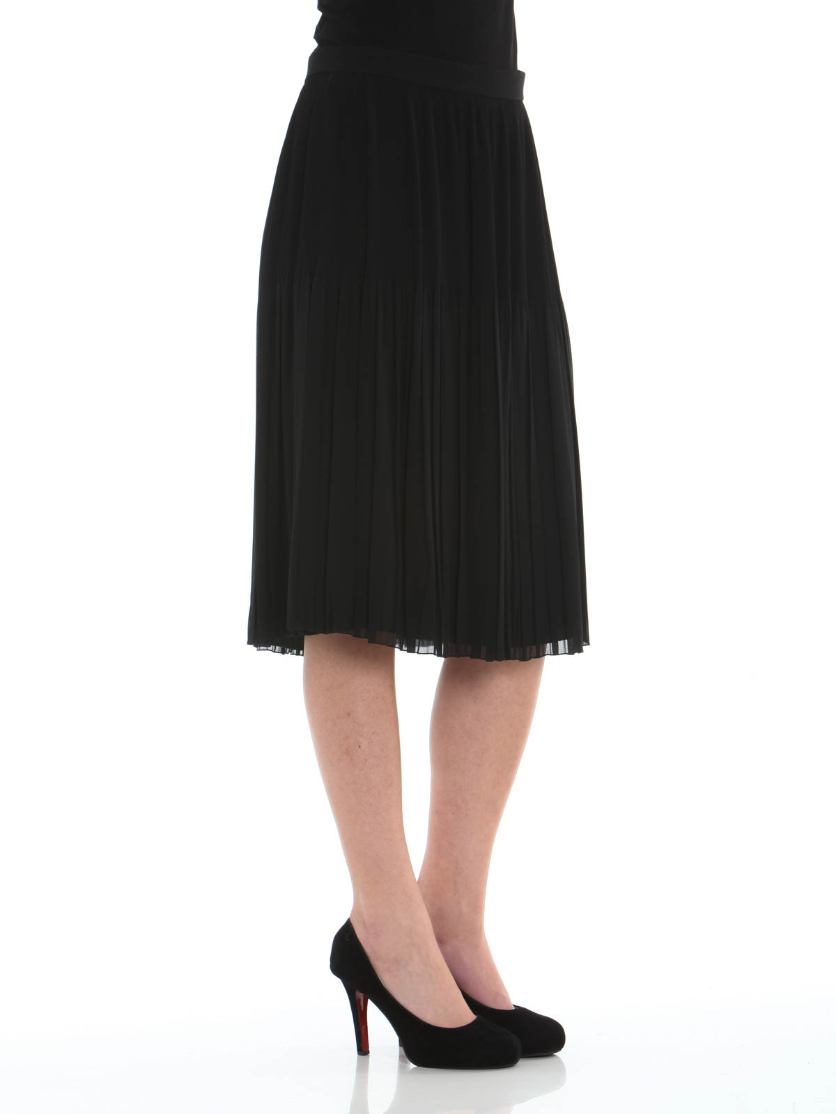 Givenchy black pleated outlet skirt