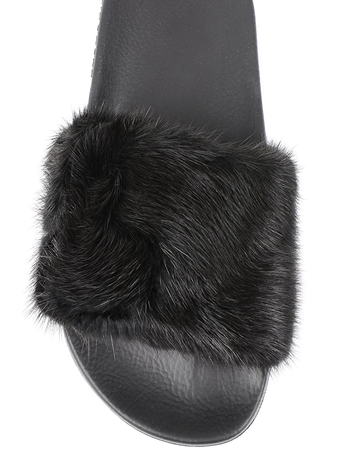 telegram spontan Forlænge Sandals Givenchy - Flade slides with mink fur - 8209806001