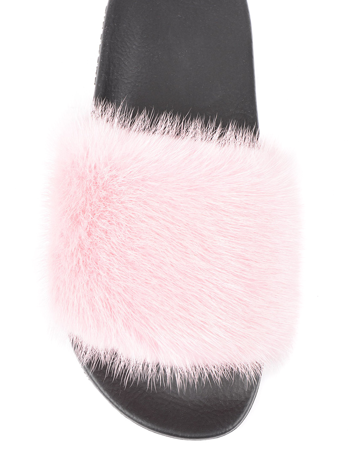 Givenchy Mink Fur Slide Sandal In Pink